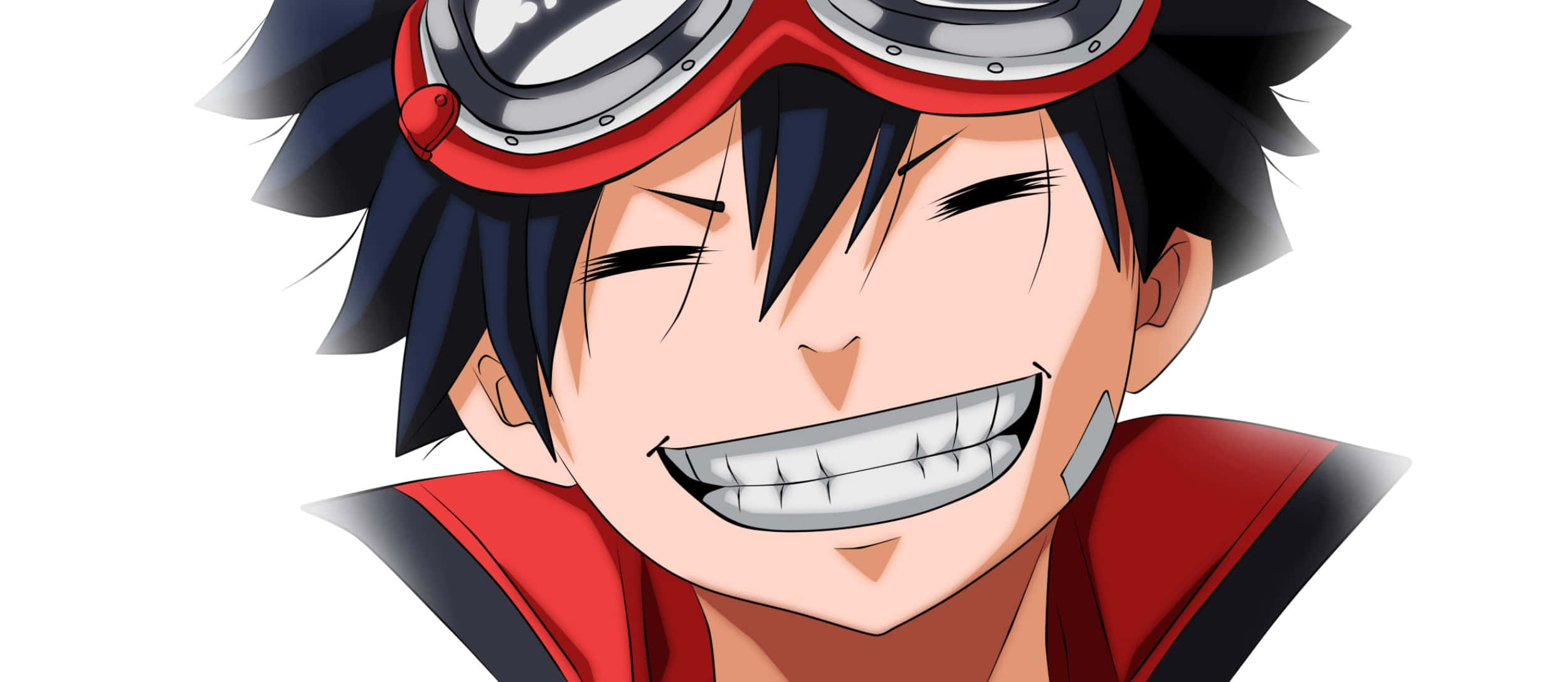 Shiki Granbell, spiky black hair, red goggles, Full HD Desktop Wallpaper