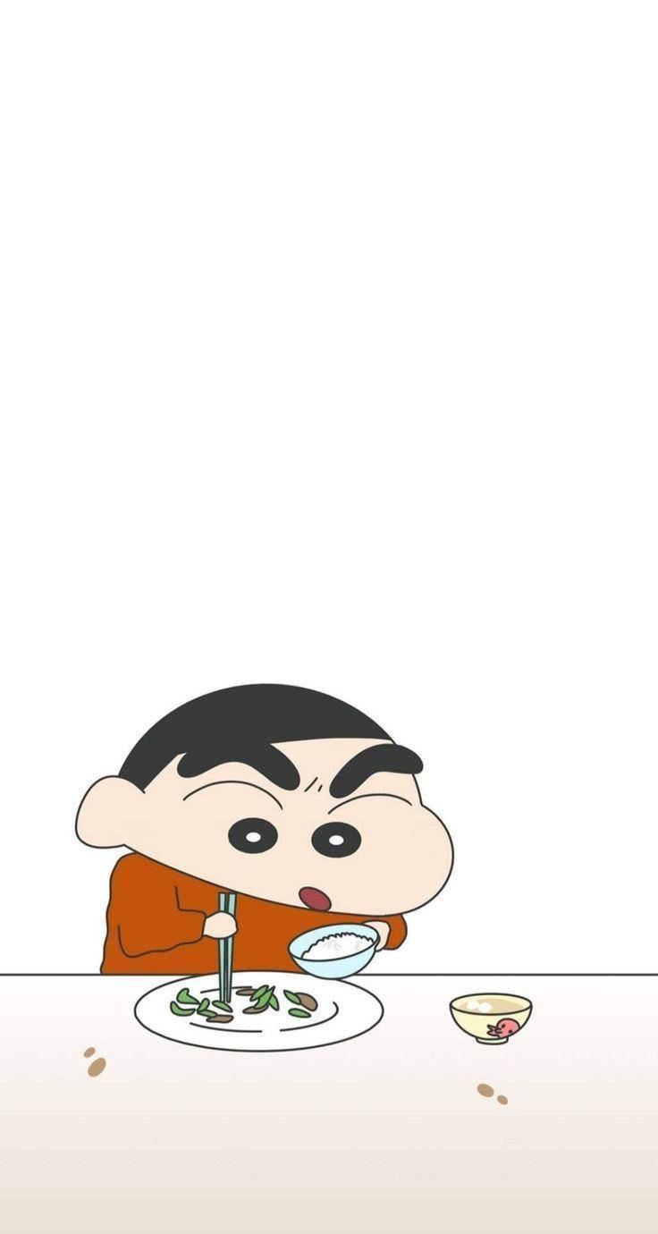 Shin Chan, iPhone, orange shirt, HD Phone Wallpaper