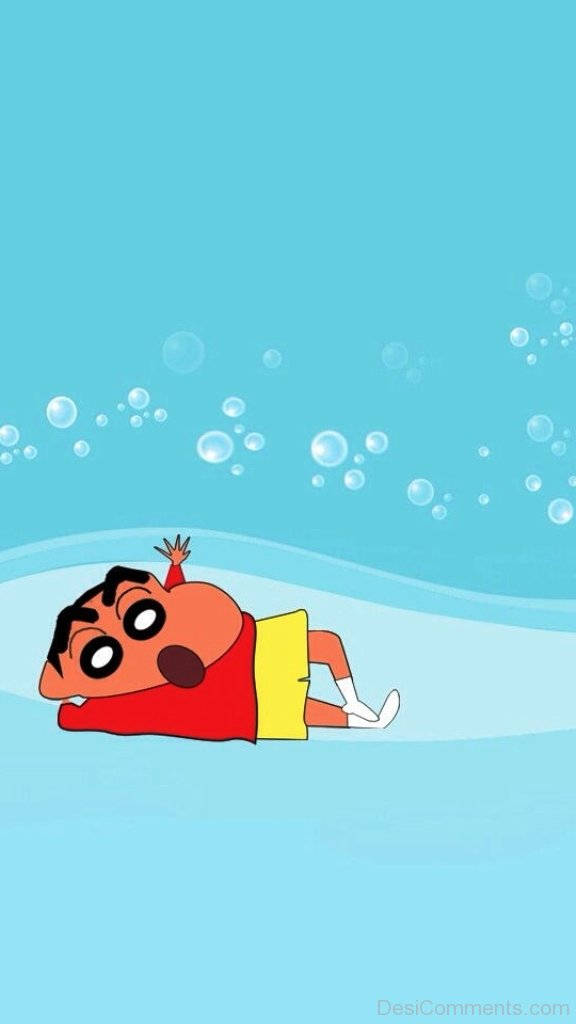 Shin Chan, red shirt, yellow shorts, SD Phone Wallpaper