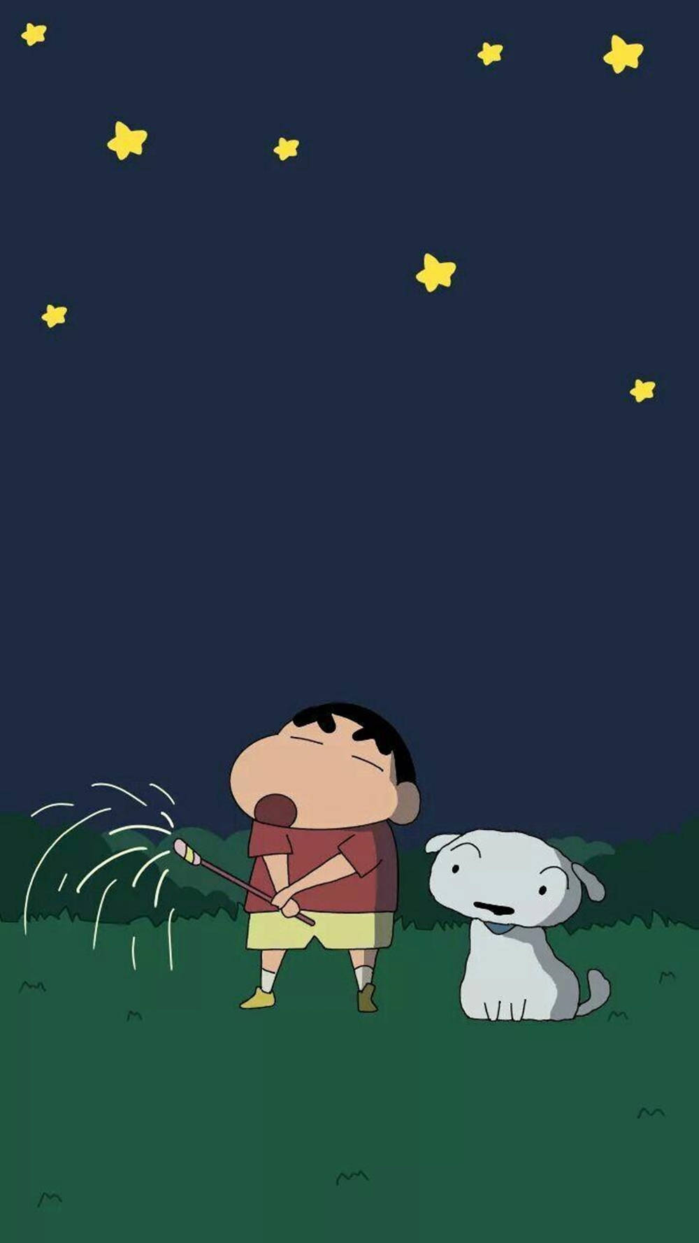 Shin Chan, sparkler, twinkling stars, HD Phone Wallpaper