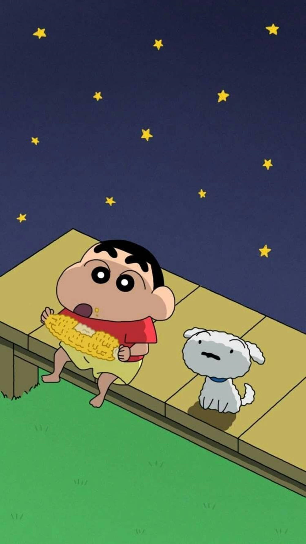 Shin Chan, iPhone, corn, HD Phone Wallpaper