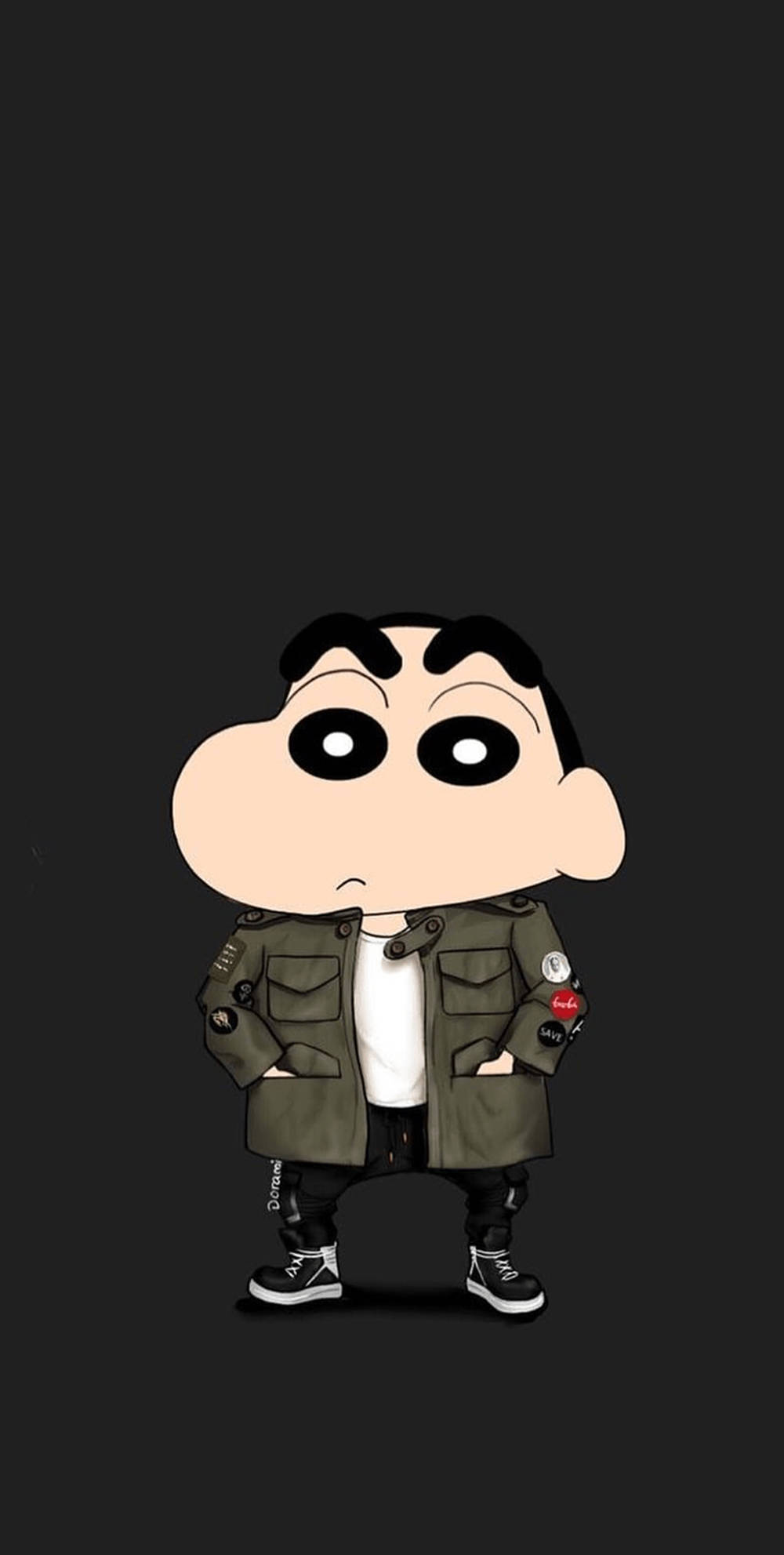 Shin Chan, cartoon boy, big eyes, Full HD Phone Wallpaper
