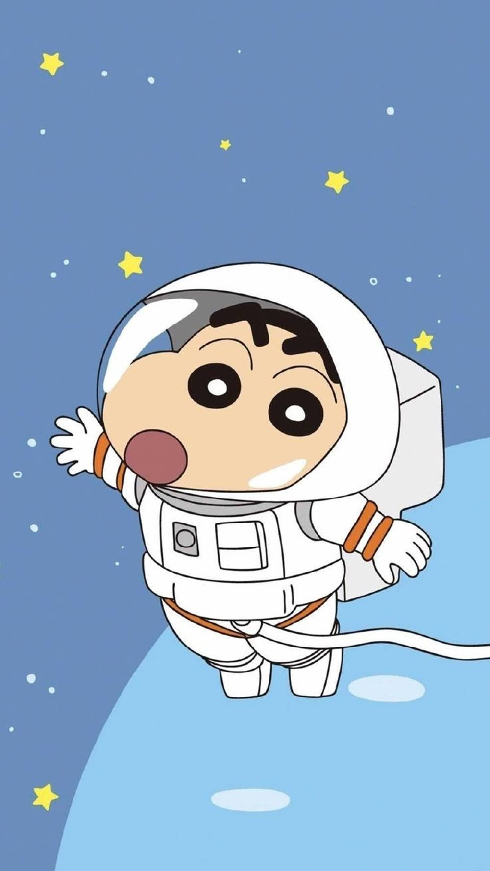 Shin Chan, astronaut suit, space, HD Phone Wallpaper