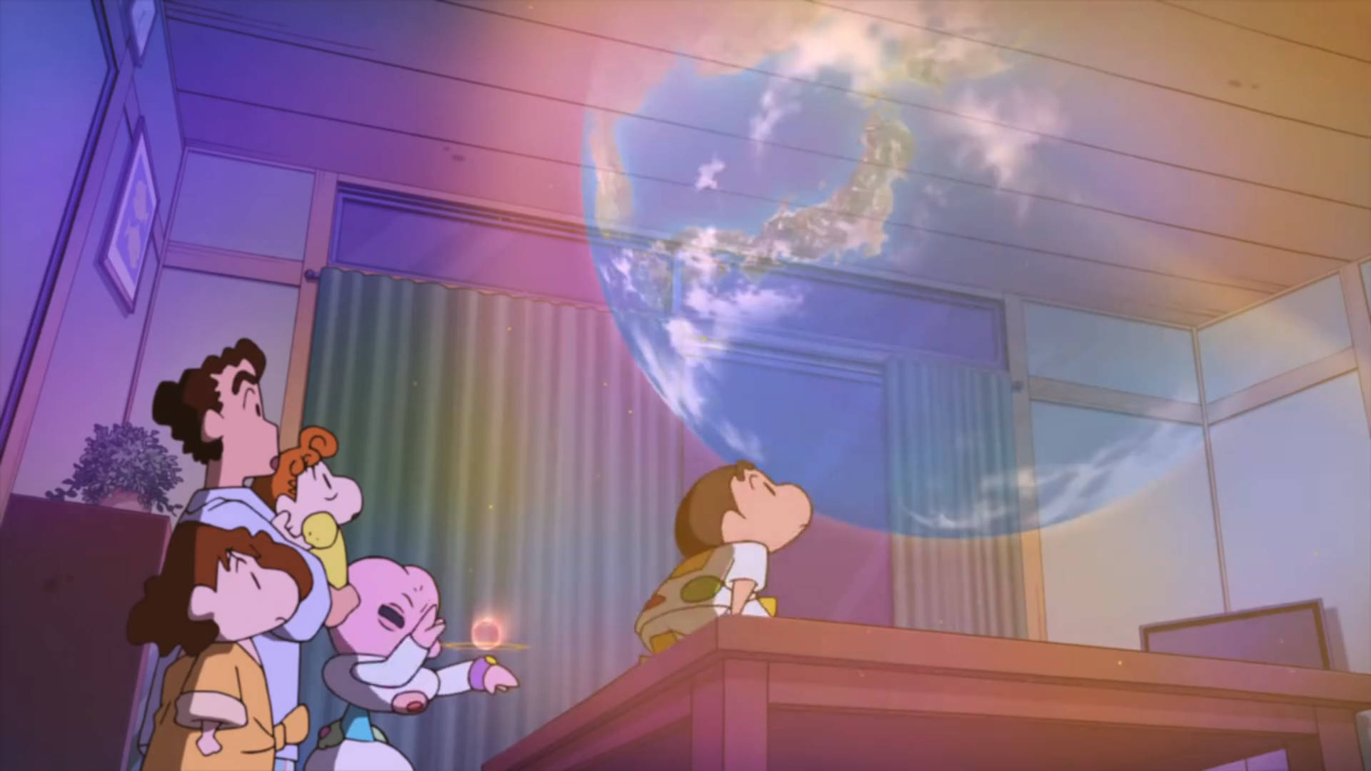Shin Chan, Earth, hologram, Full HD Desktop Wallpaper