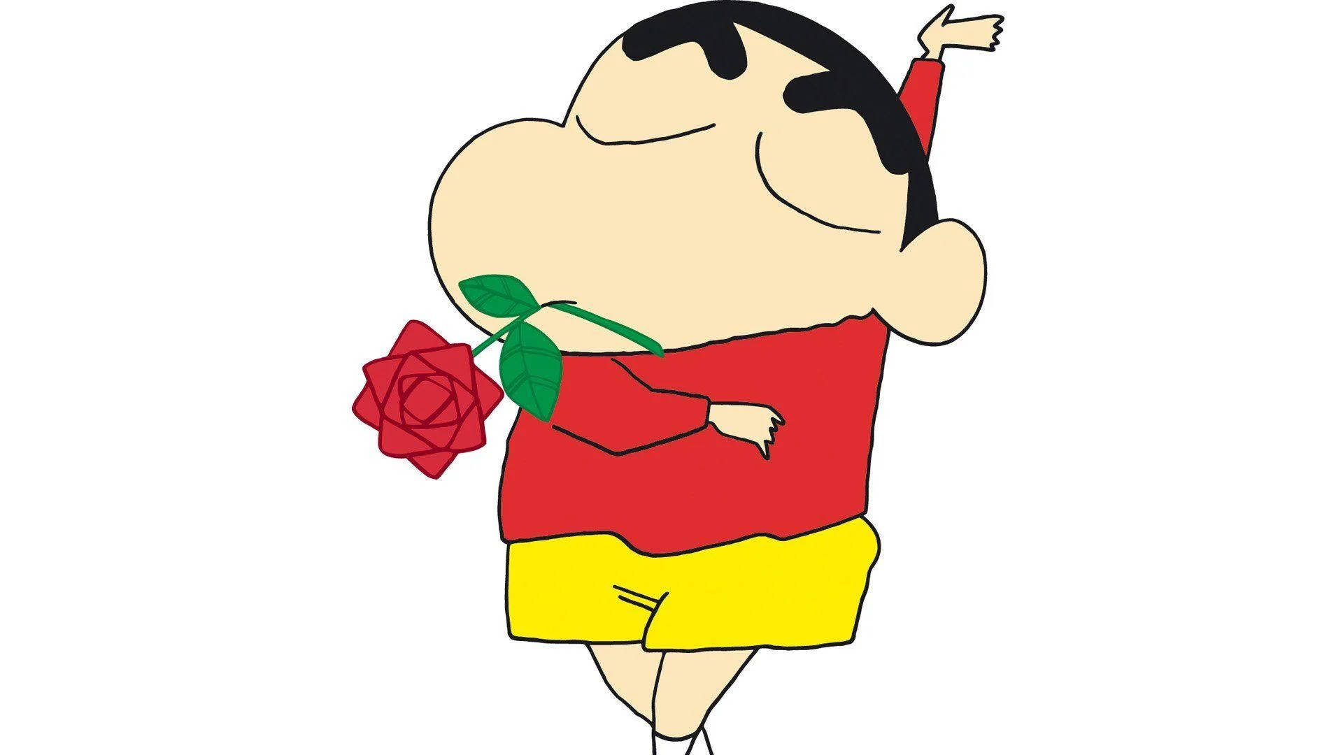Shin Chan, red shirt, yellow shorts, Full HD Desktop Wallpaper
