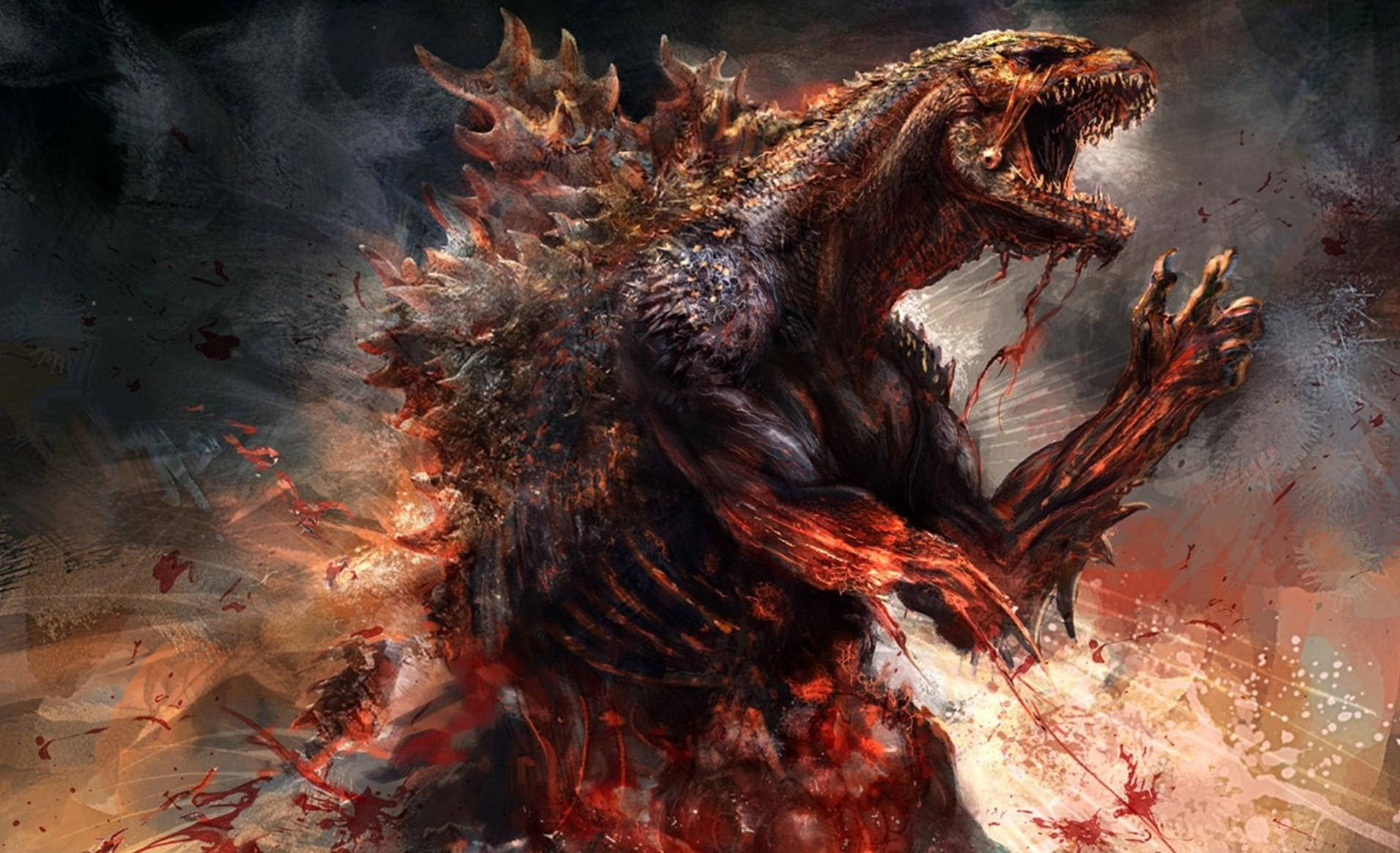 Shin Godzilla, Godzilla, glowing red eyes, HD Desktop Wallpaper