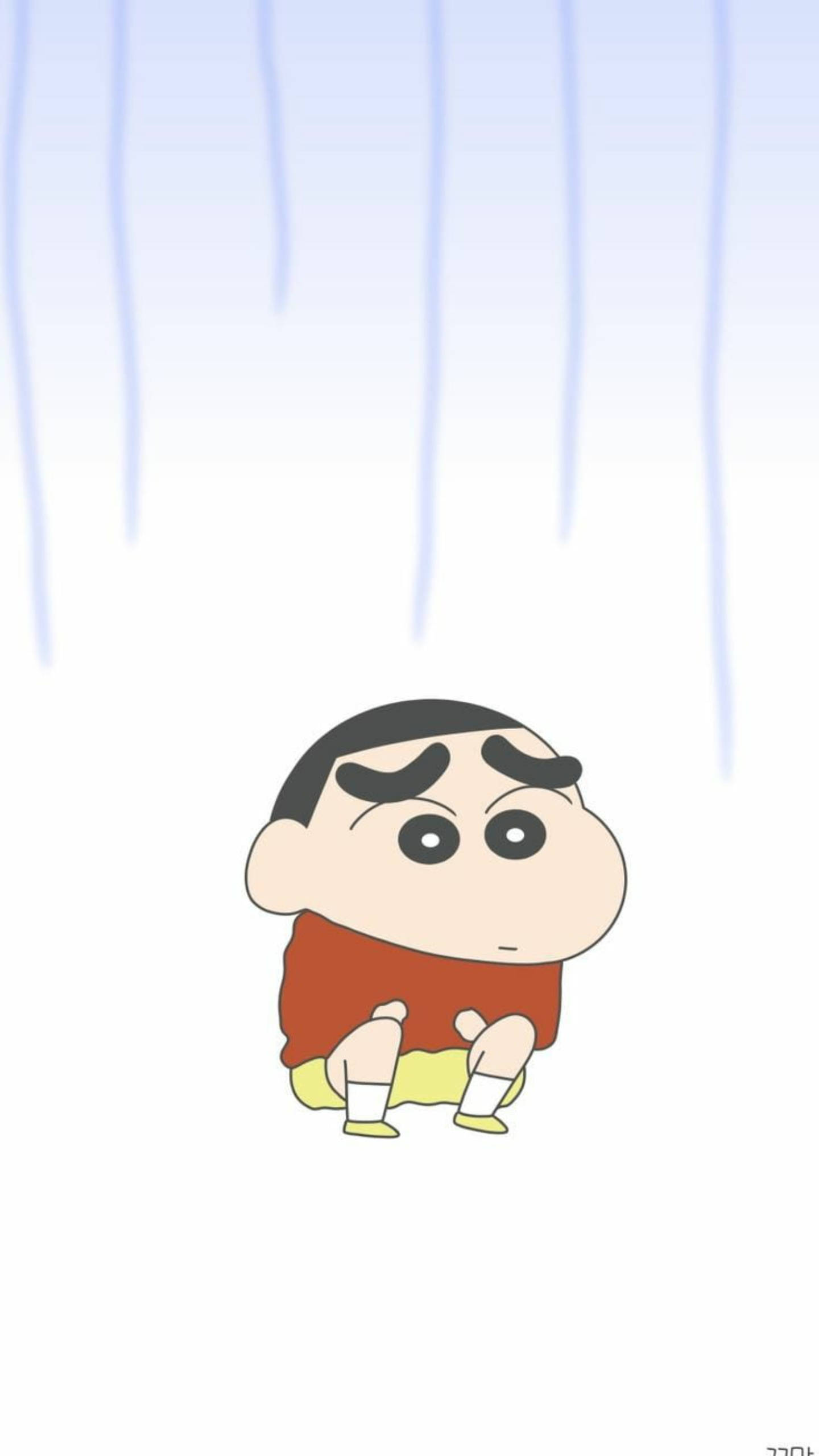 Shinchan, red shirt, yellow shorts, 2K Phone Wallpaper