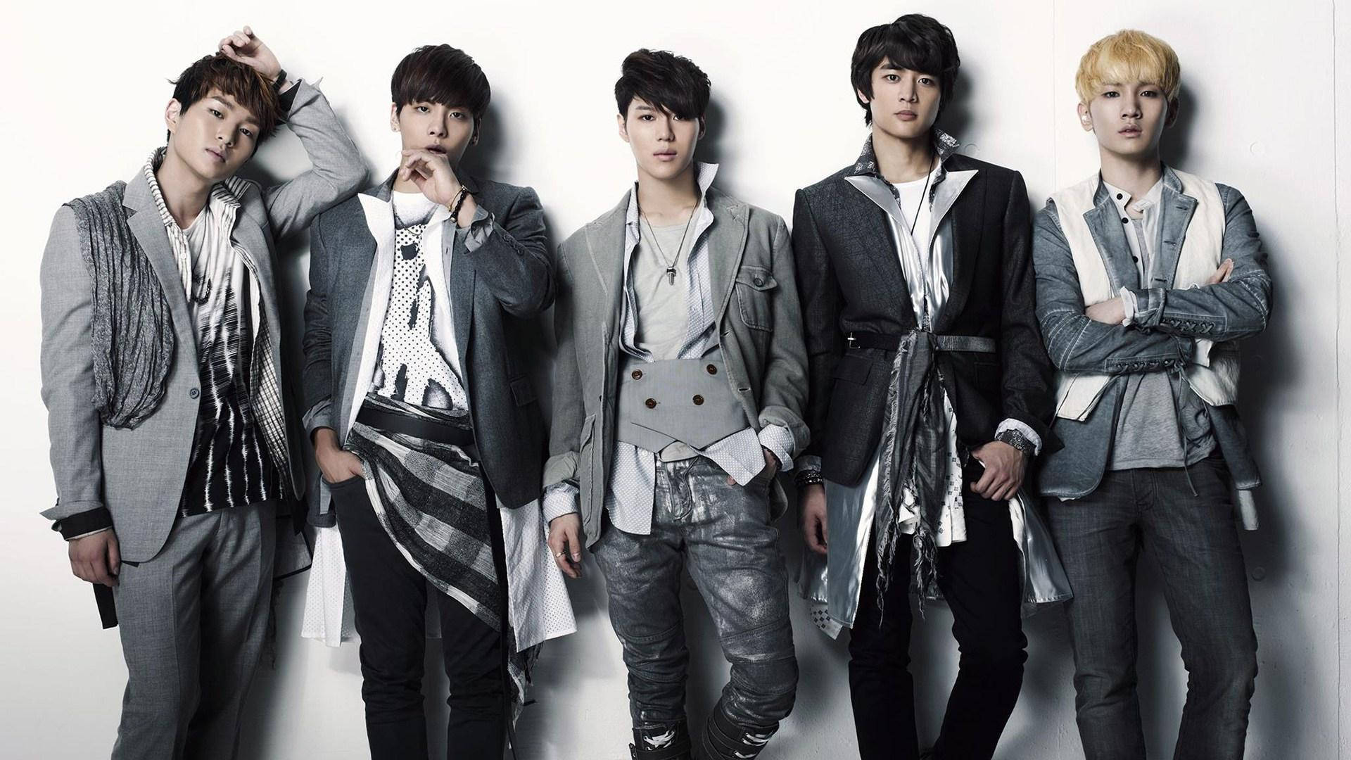 Shinee, handsome boys, trendy layered outfits, Full HD Desktop Wallpaper