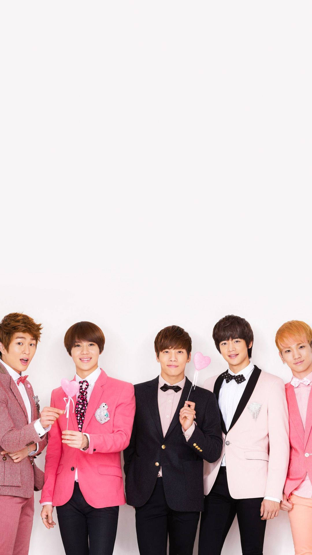 Shinee, pink aesthetic, pink and black suits, Full HD Phone Wallpaper
