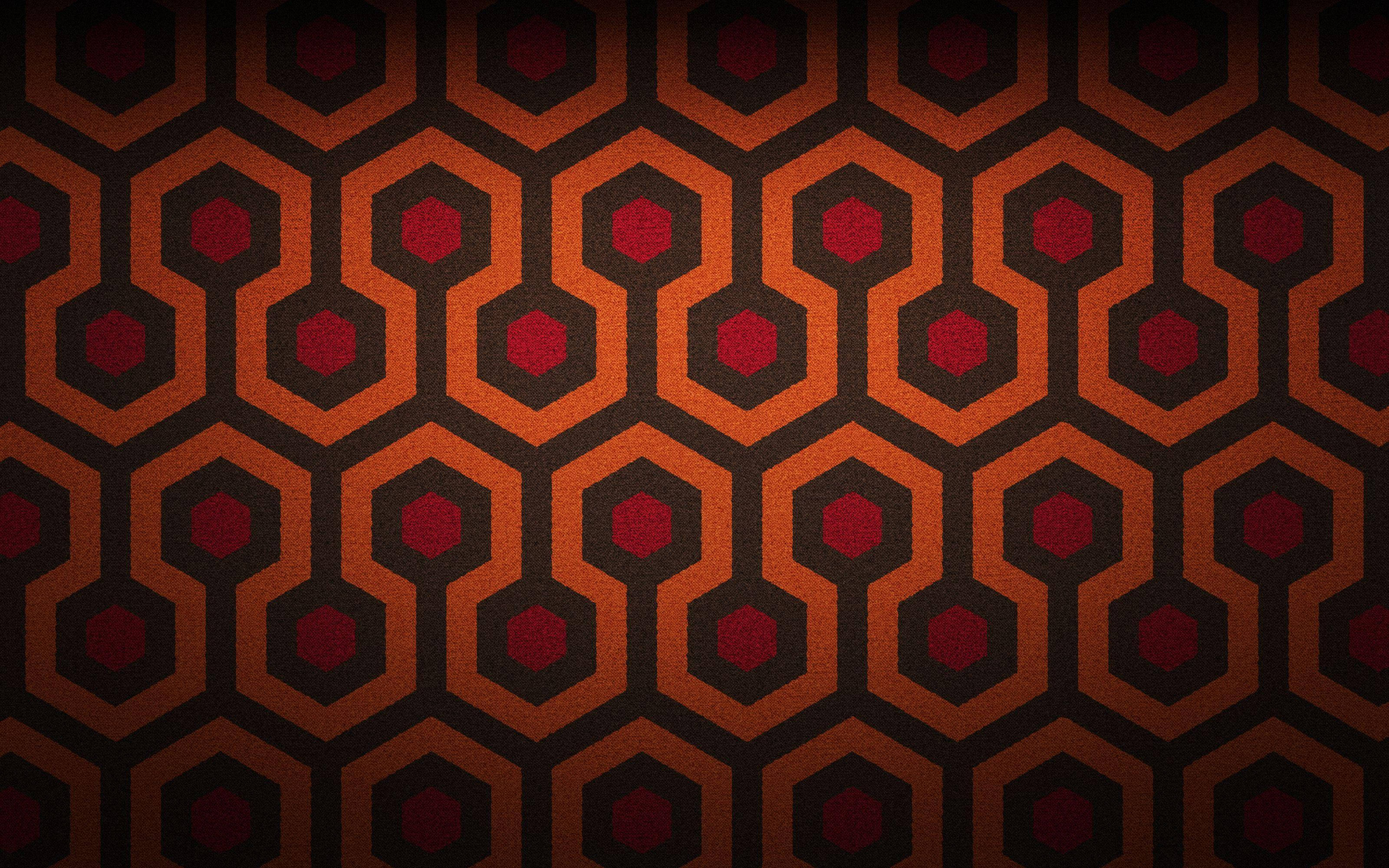 The Shining Carpet Vignette, orange, dark red, 2K Desktop Wallpaper