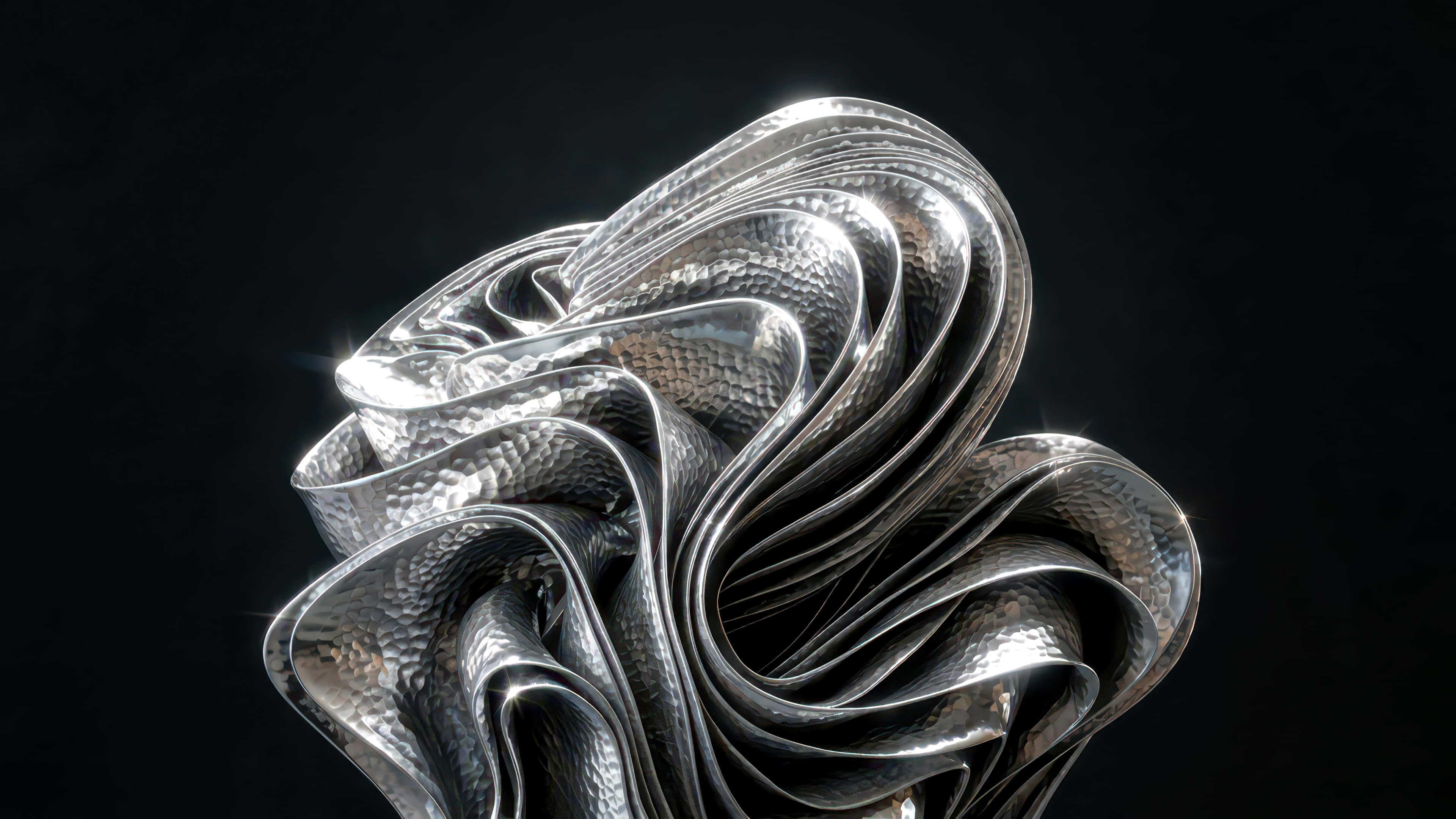 Shining, shiny silver, bloom, 4K Desktop Wallpaper
