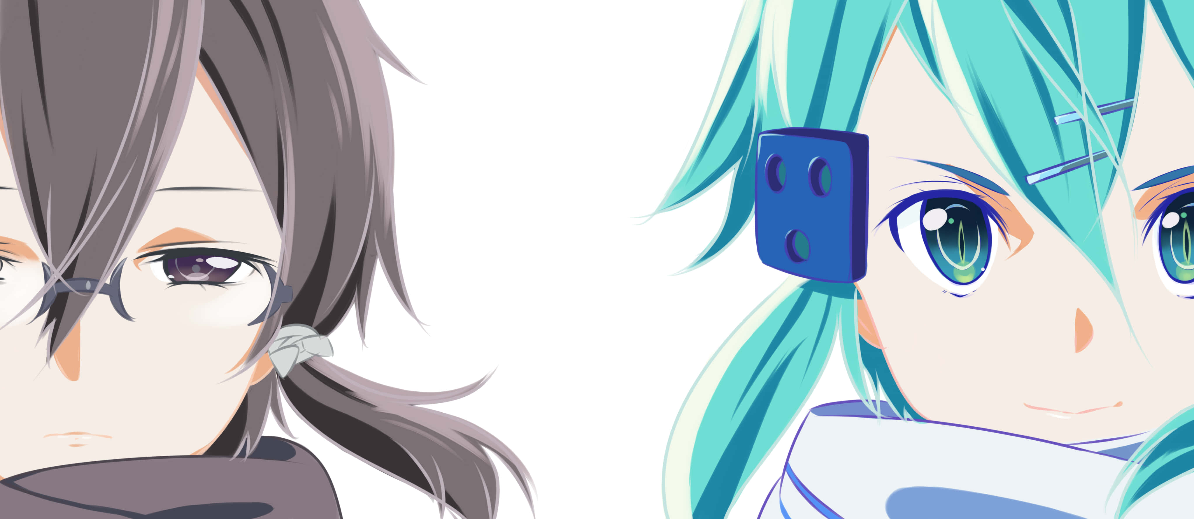Shino Asada, anime character, distinct hair colors, 4K Desktop Wallpaper