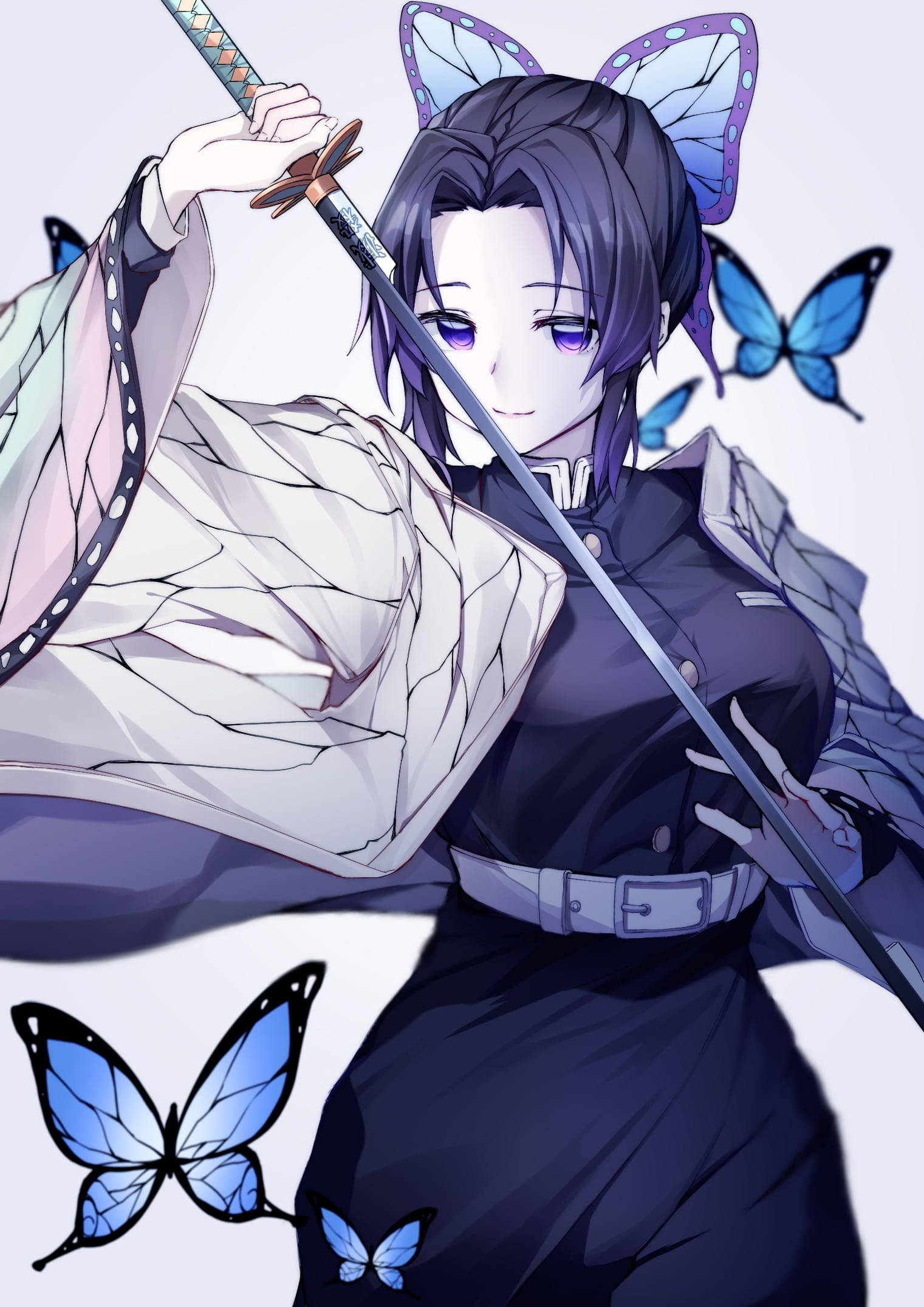 Shinobu Kocho, katana, anime, Full HD Phone Wallpaper