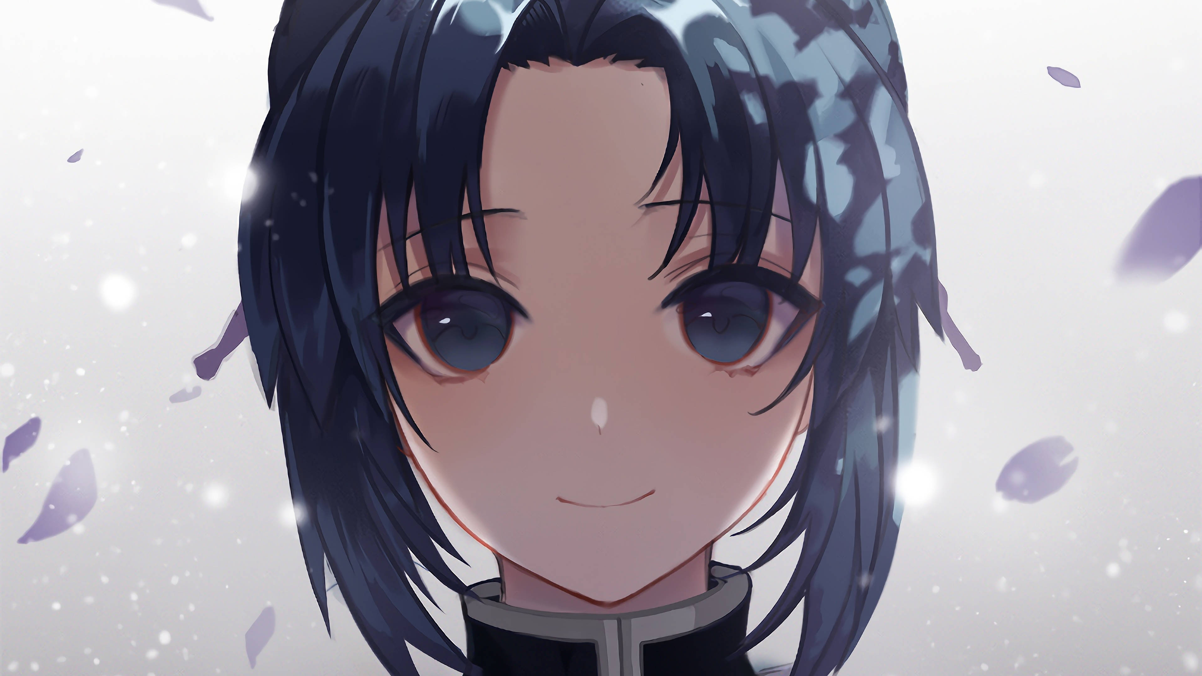 Shinobu Kocho, dark hair, blue eyes, 4K Desktop Wallpaper