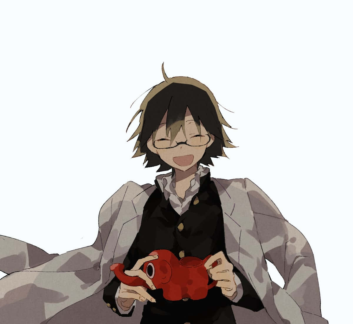 Shinra Kishitani, lab coat, red watering can, SD Desktop Wallpaper