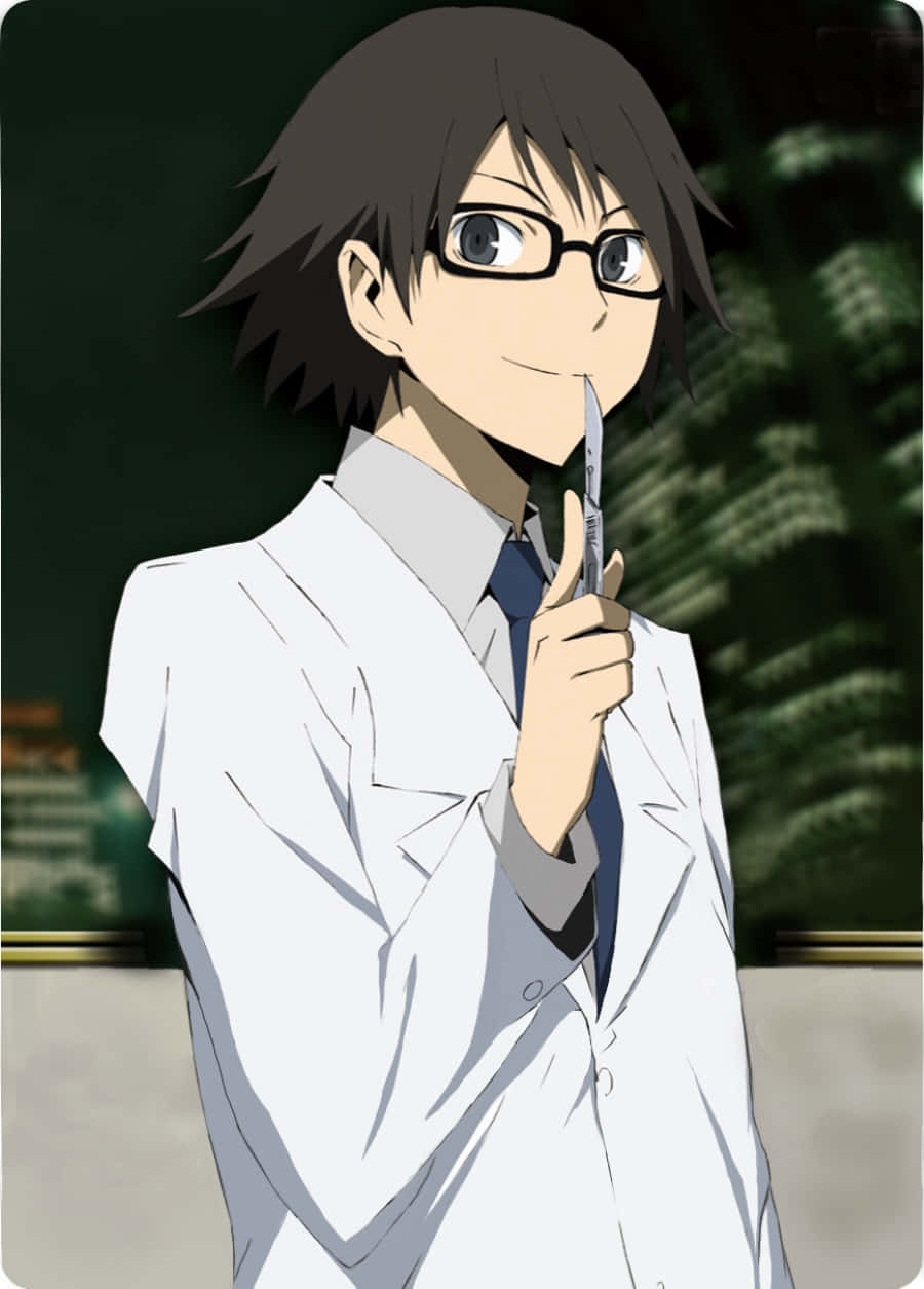 Shinra Kishitani, white lab coat, scalpel, SD Phone Wallpaper