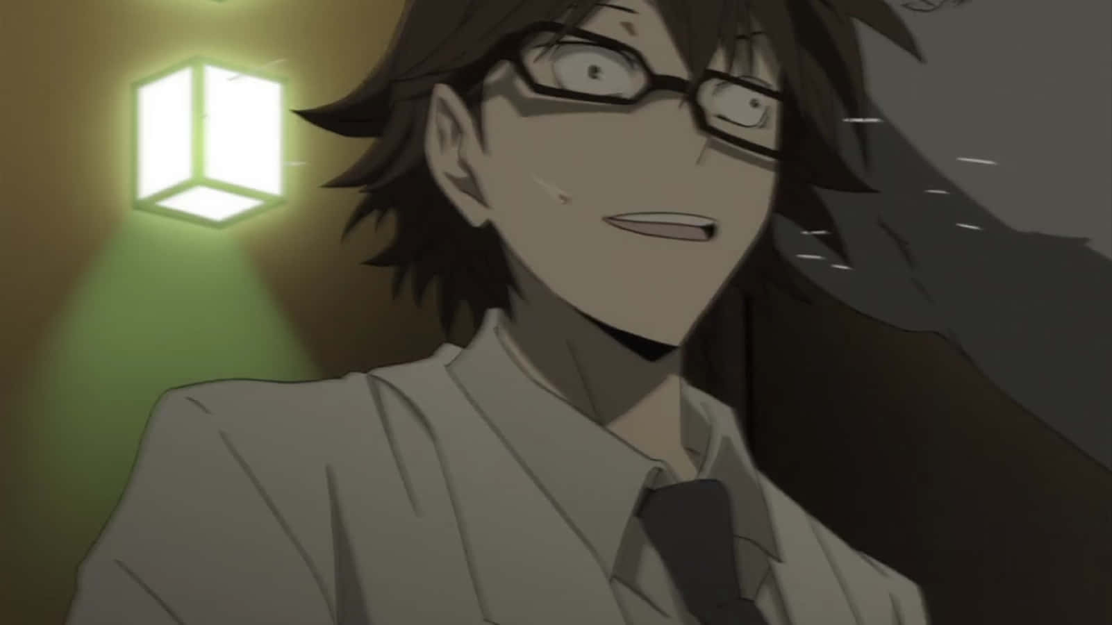 Shinra Kishitani, glasses, smirk, HD Desktop Wallpaper