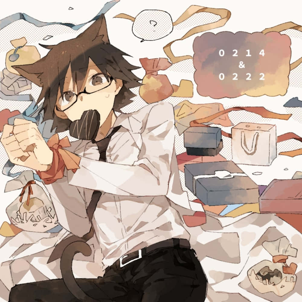 Shinra Kishitani, cat ears, cat tail, SD Desktop Wallpaper
