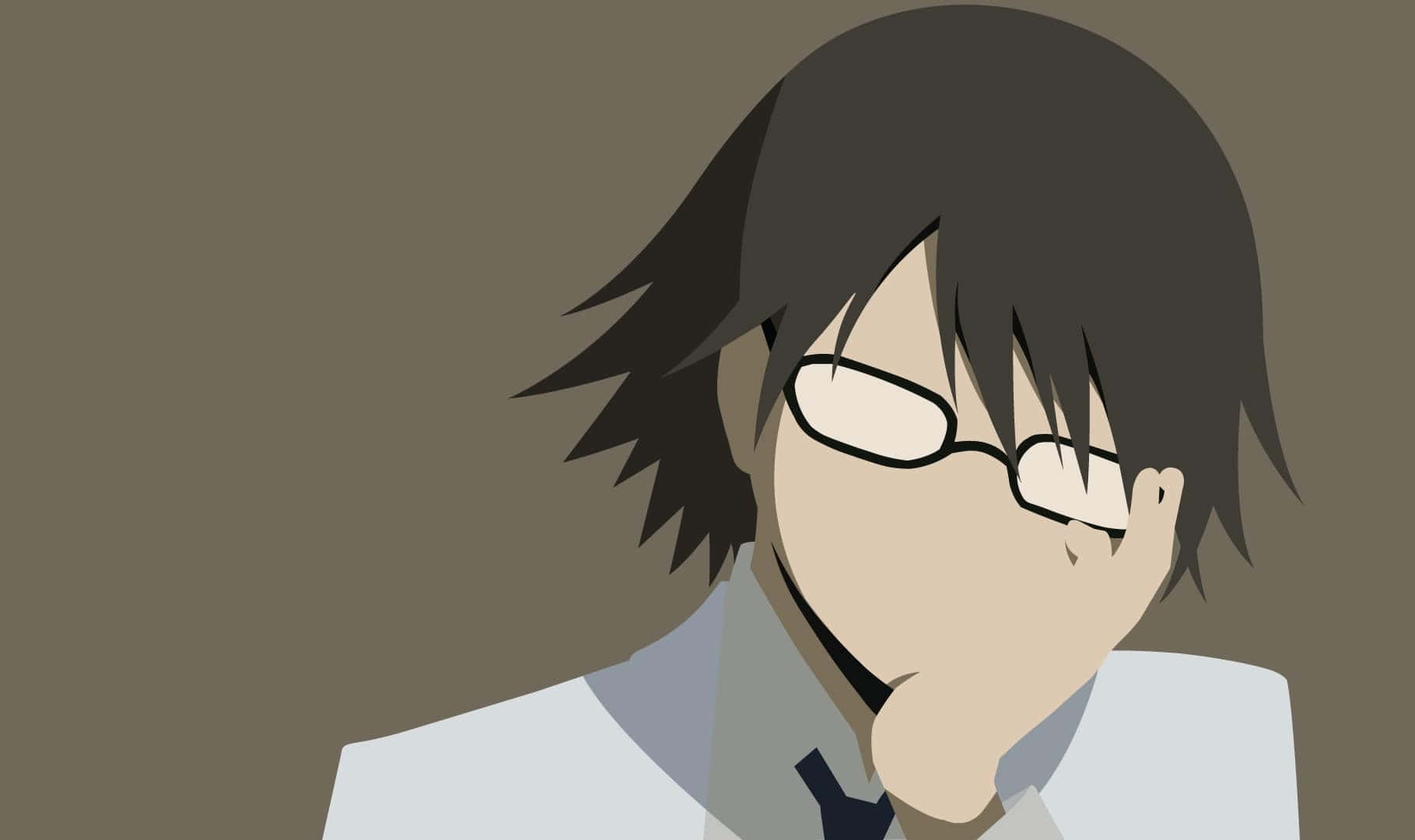 Shinra Kishitani, dark hair, glasses, HD Desktop Wallpaper