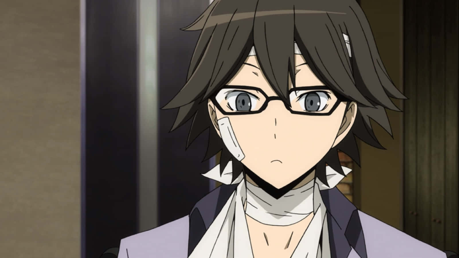 Shinra Kishitani, dark hair, glasses, HD Desktop Wallpaper