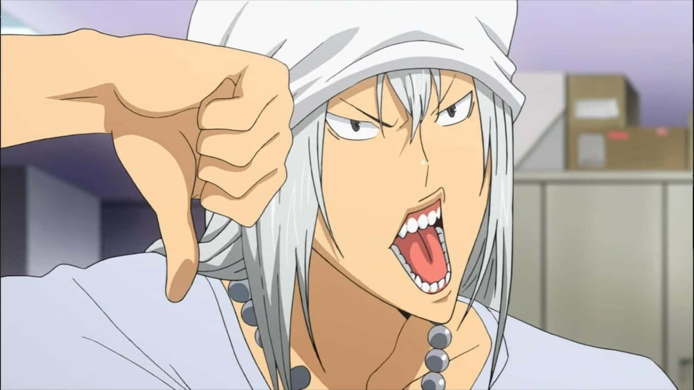 Shinta Fukuda, silver hair, white hat, HD Desktop Wallpaper