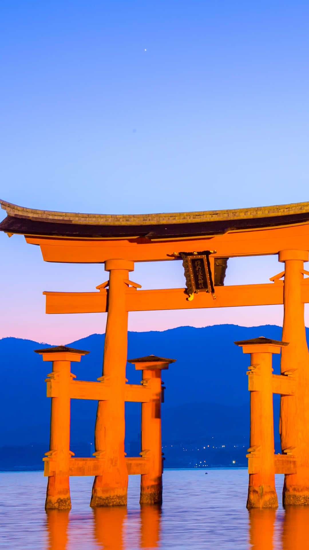 Shinto, torii gate, sunset, Full HD Phone Wallpaper