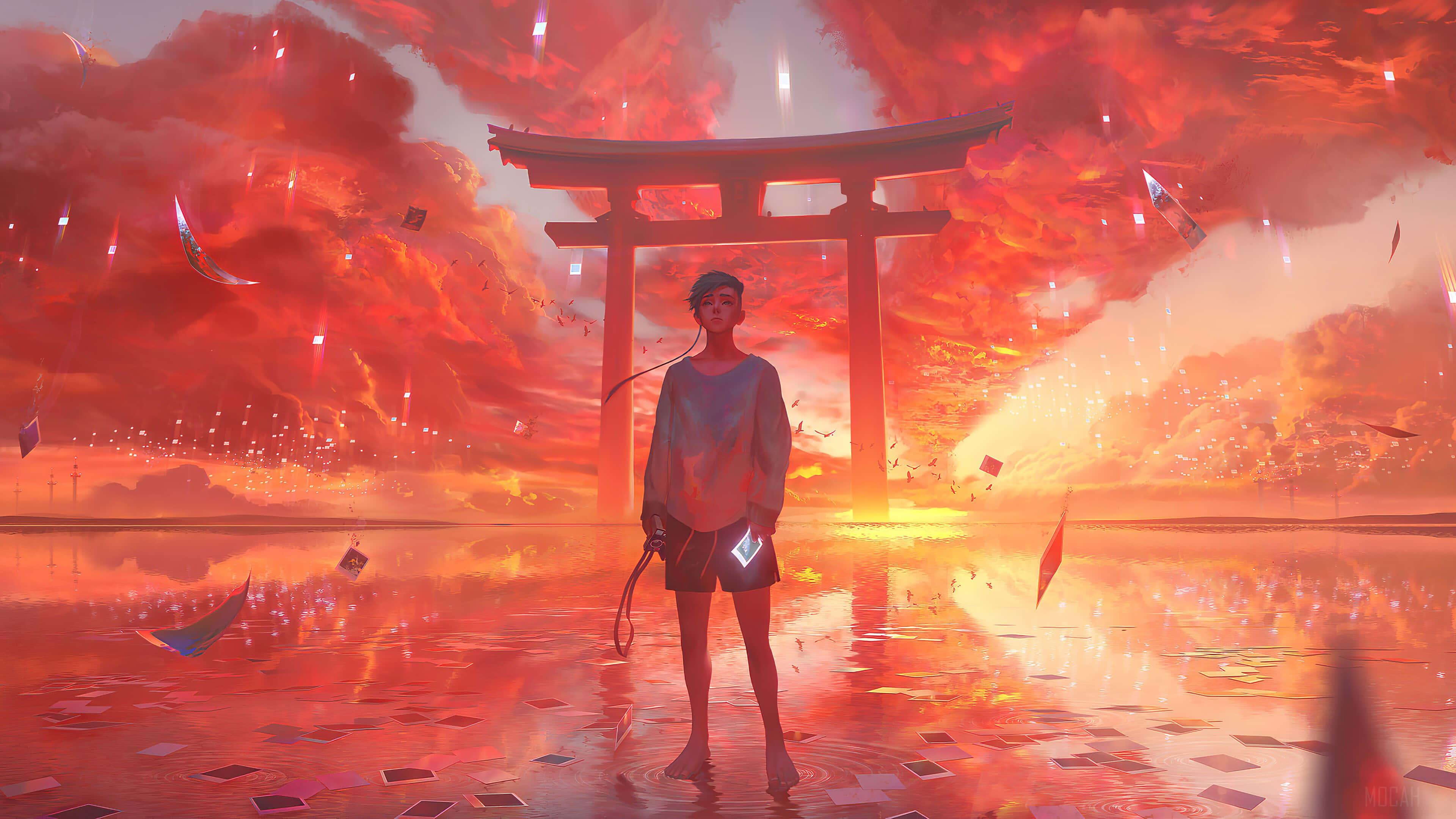 Shinto, torii gate, red torii gate, 4K Desktop Wallpaper
