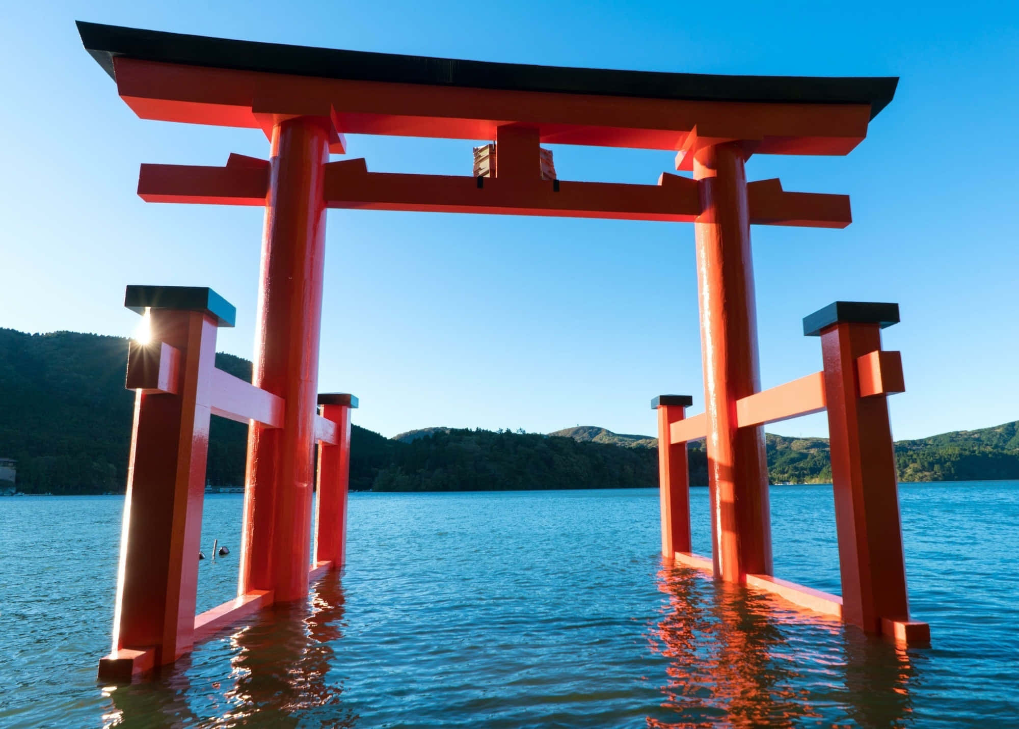 Shinto, torii gate, red, Full HD Desktop Wallpaper