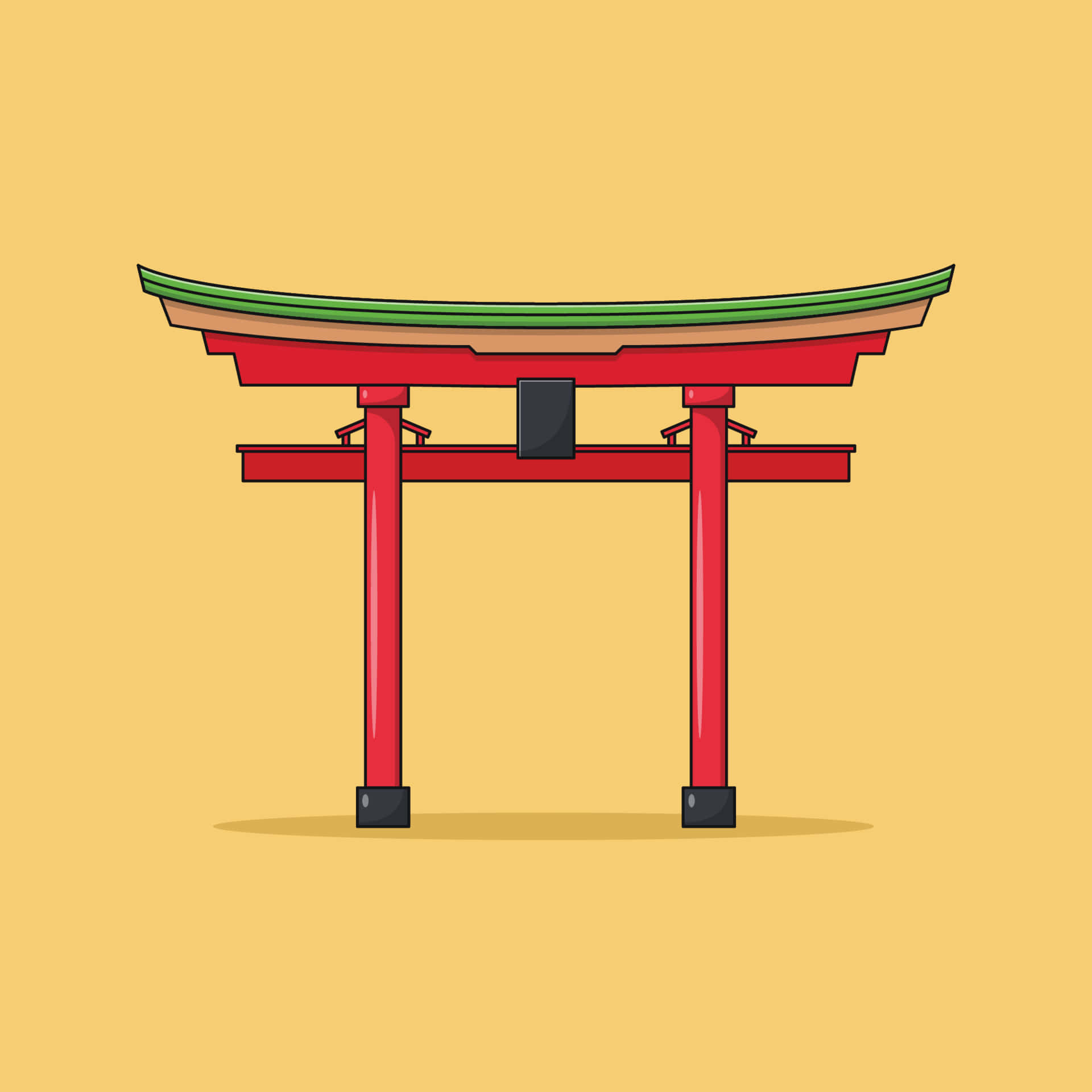Shinto, torii gate, red, Full HD Desktop Wallpaper
