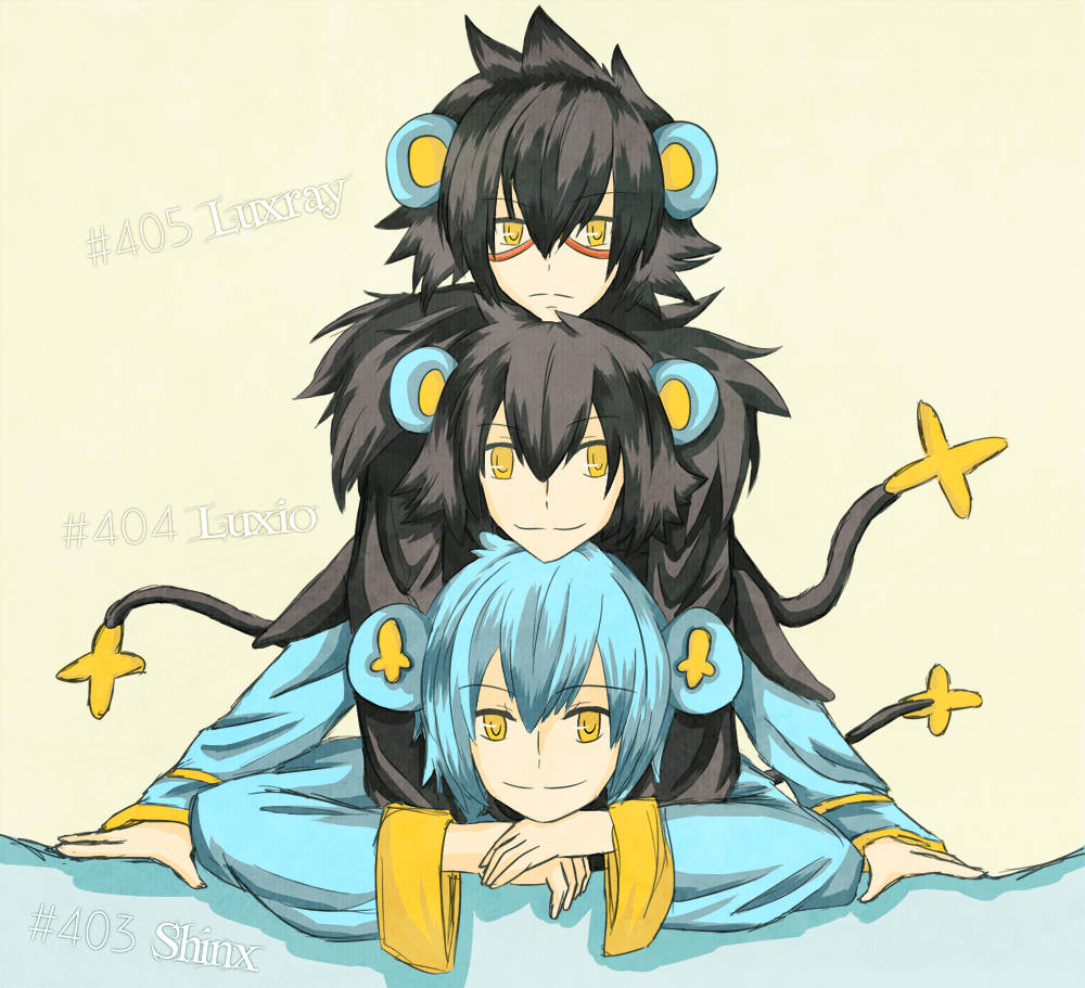 Shinx, black and blue hair, yellow eyes, SD Desktop Wallpaper