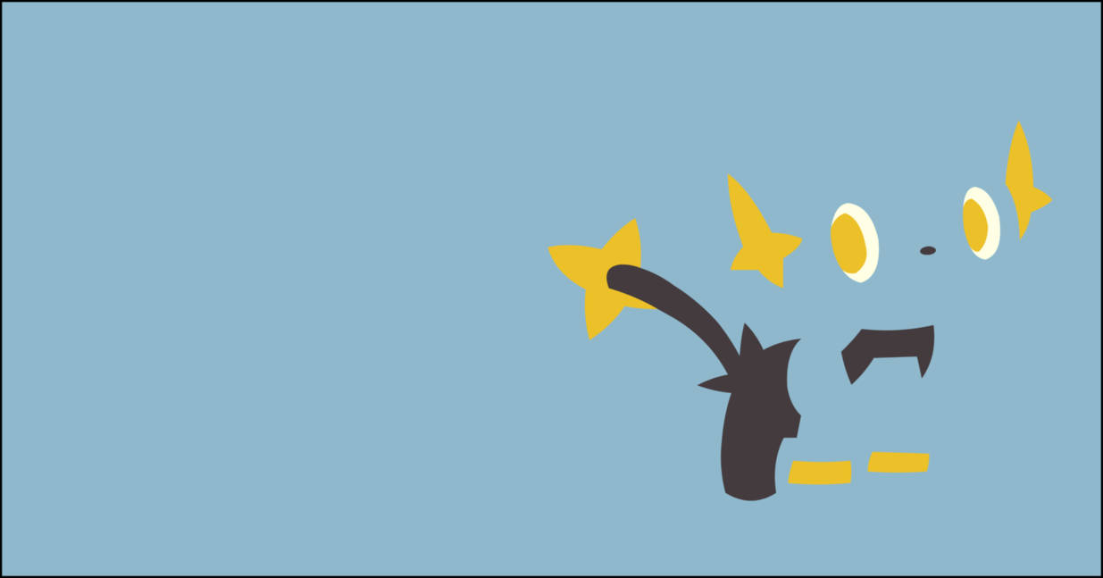 Shinx, yellow stars, eyes, SD Desktop Wallpaper