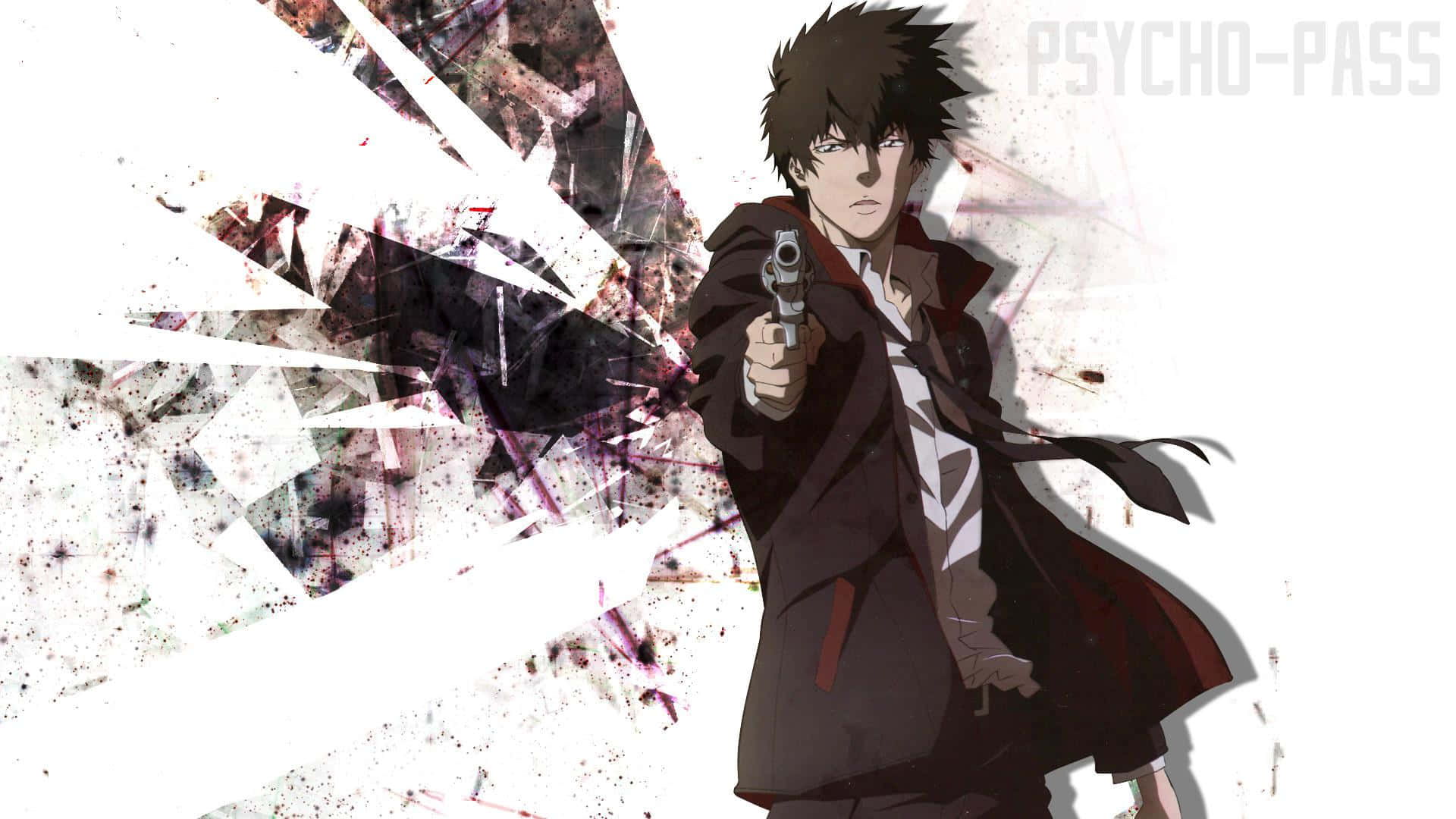 Shinya Kogami, dark coat, gun, Full HD Desktop Wallpaper