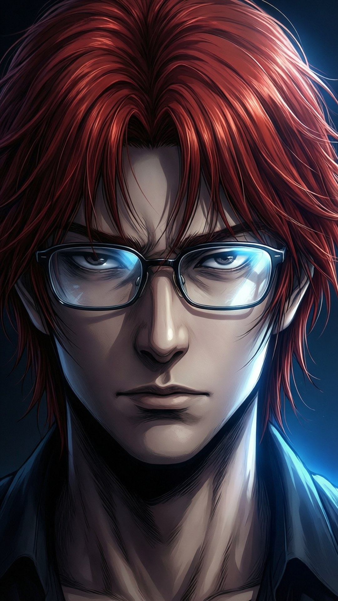 Shion Karanomori, reflective glasses, close-up portrait, Full HD Phone Wallpaper