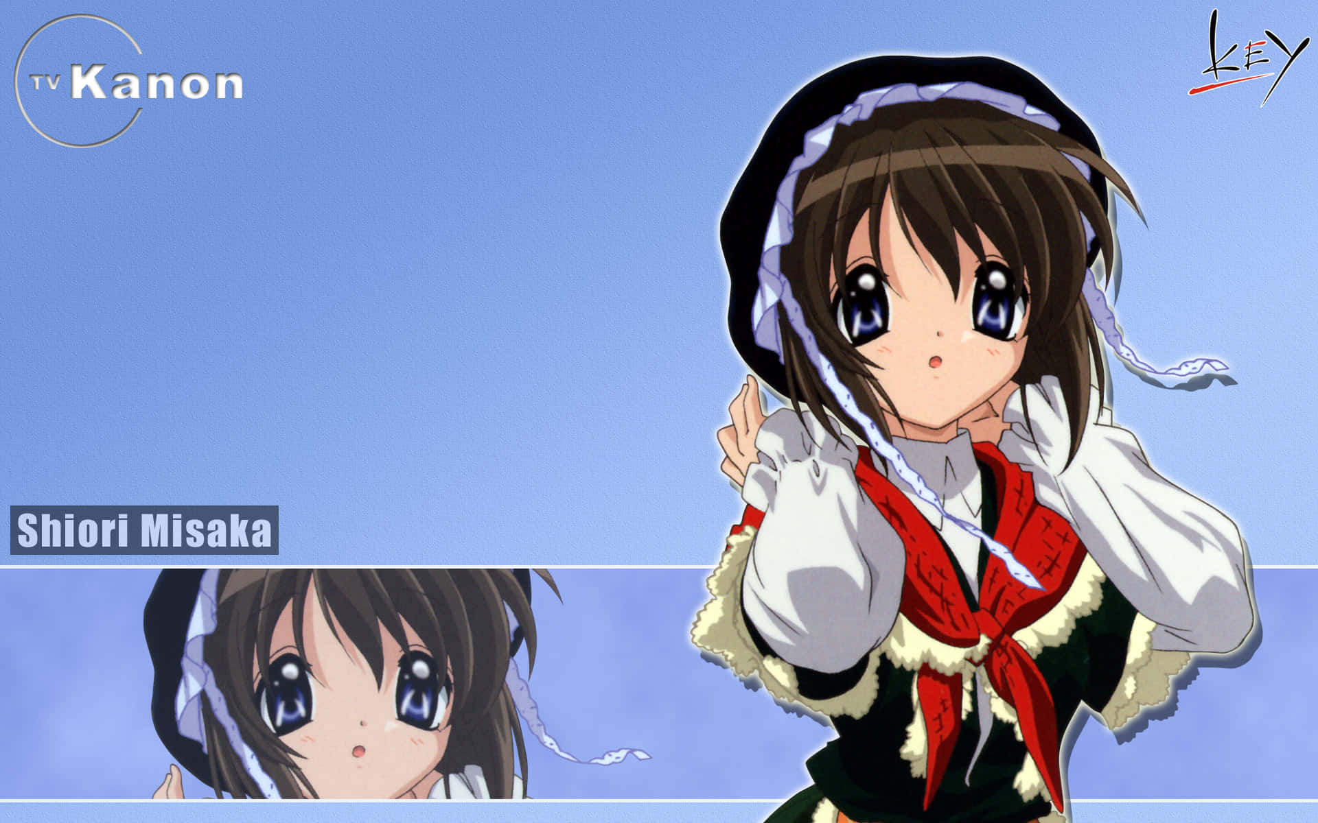 Shiori Misaka, brown hair, blue eyes, Full HD Desktop Wallpaper