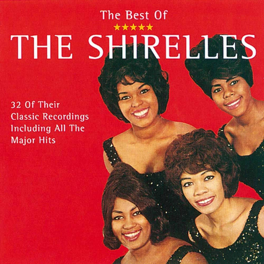 The Shirelles, black sequined dresses, bold red background, SD Desktop Wallpaper