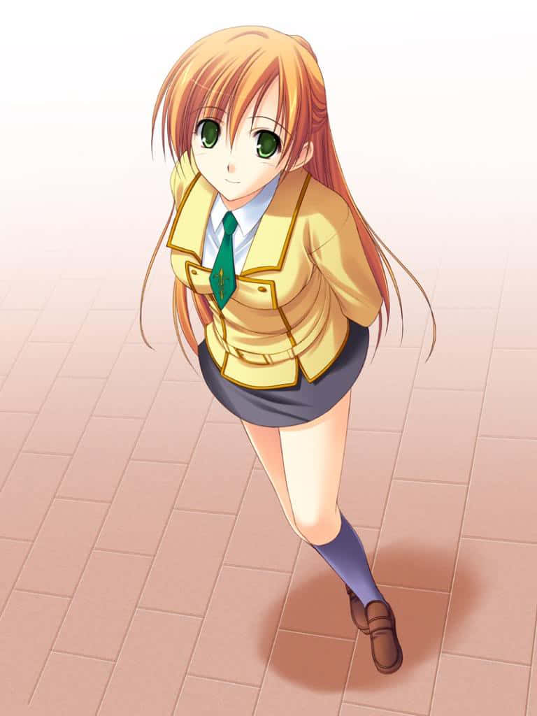 Shirley Fenette, orange hair, green eyes, SD Phone Wallpaper