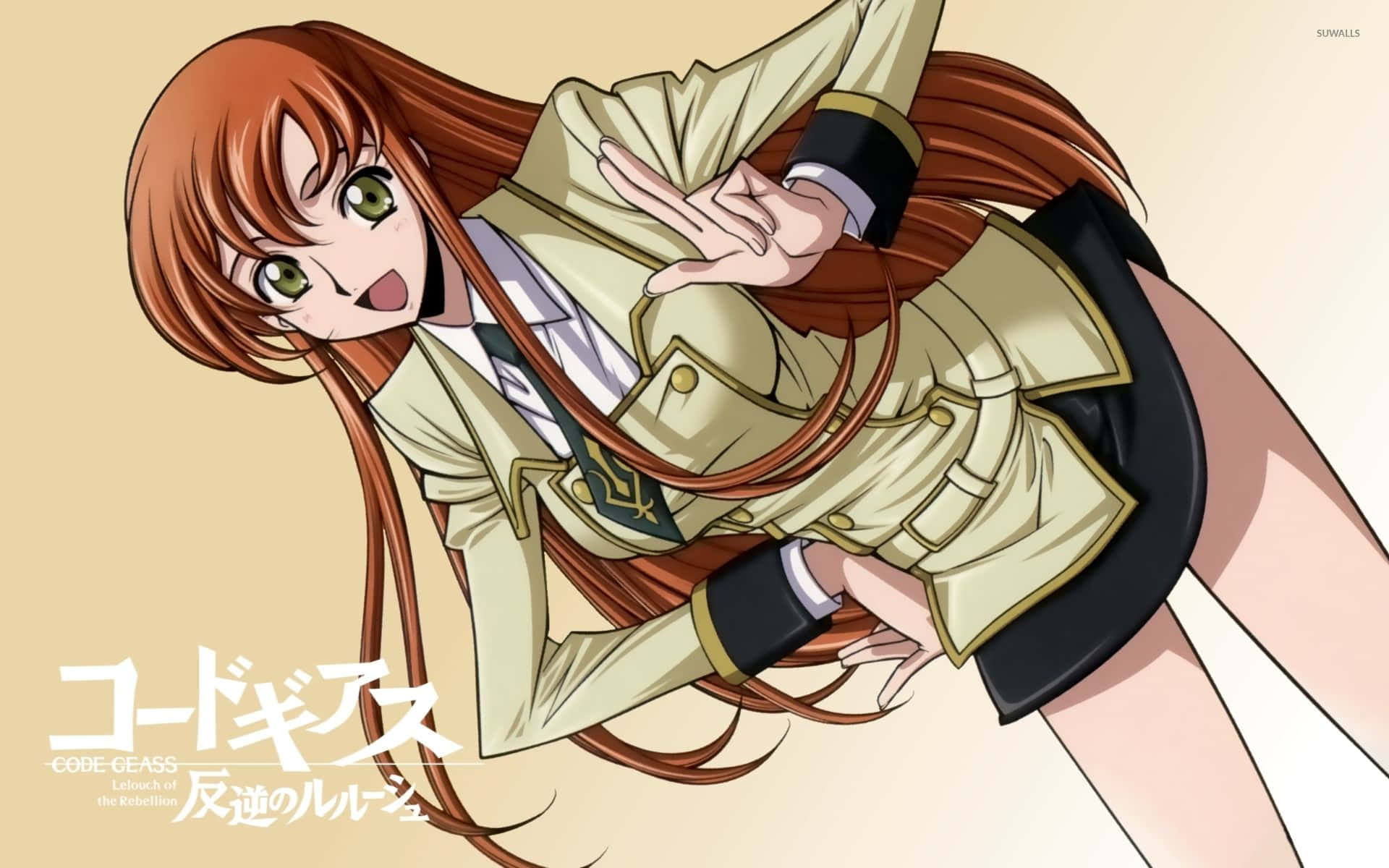 Shirley Fenette, long red hair, green eyes, Full HD Desktop Wallpaper