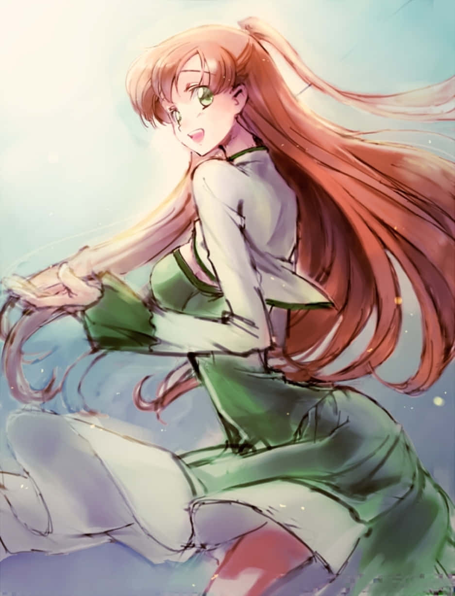 Shirley Fenette, auburn hair, green eyes, SD Phone Wallpaper