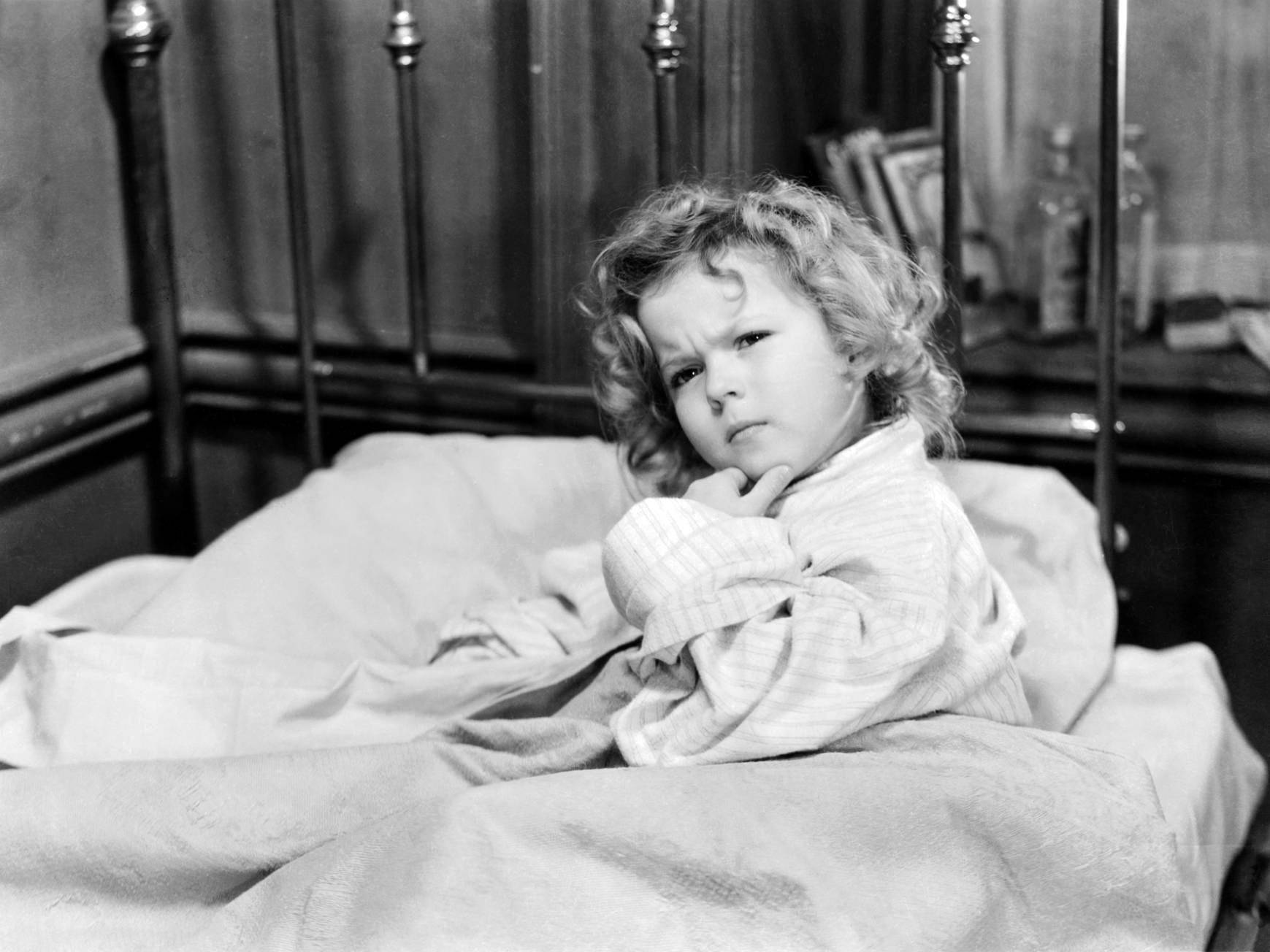 Shirley Temple, curly hair, striped pajamas, HD Desktop Wallpaper