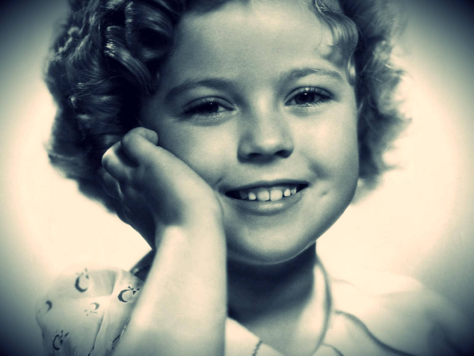 Shirley Temple, vintage sepia-toned portrait, curly hair, HD Desktop Wallpaper