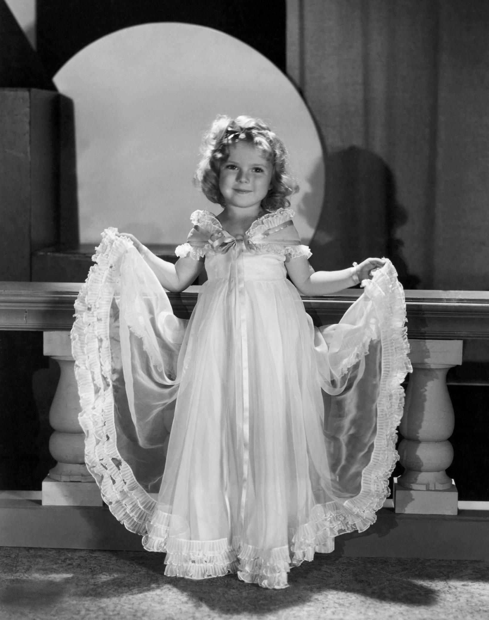 Shirley Temple, white dress, frilly dress, Full HD Phone Wallpaper