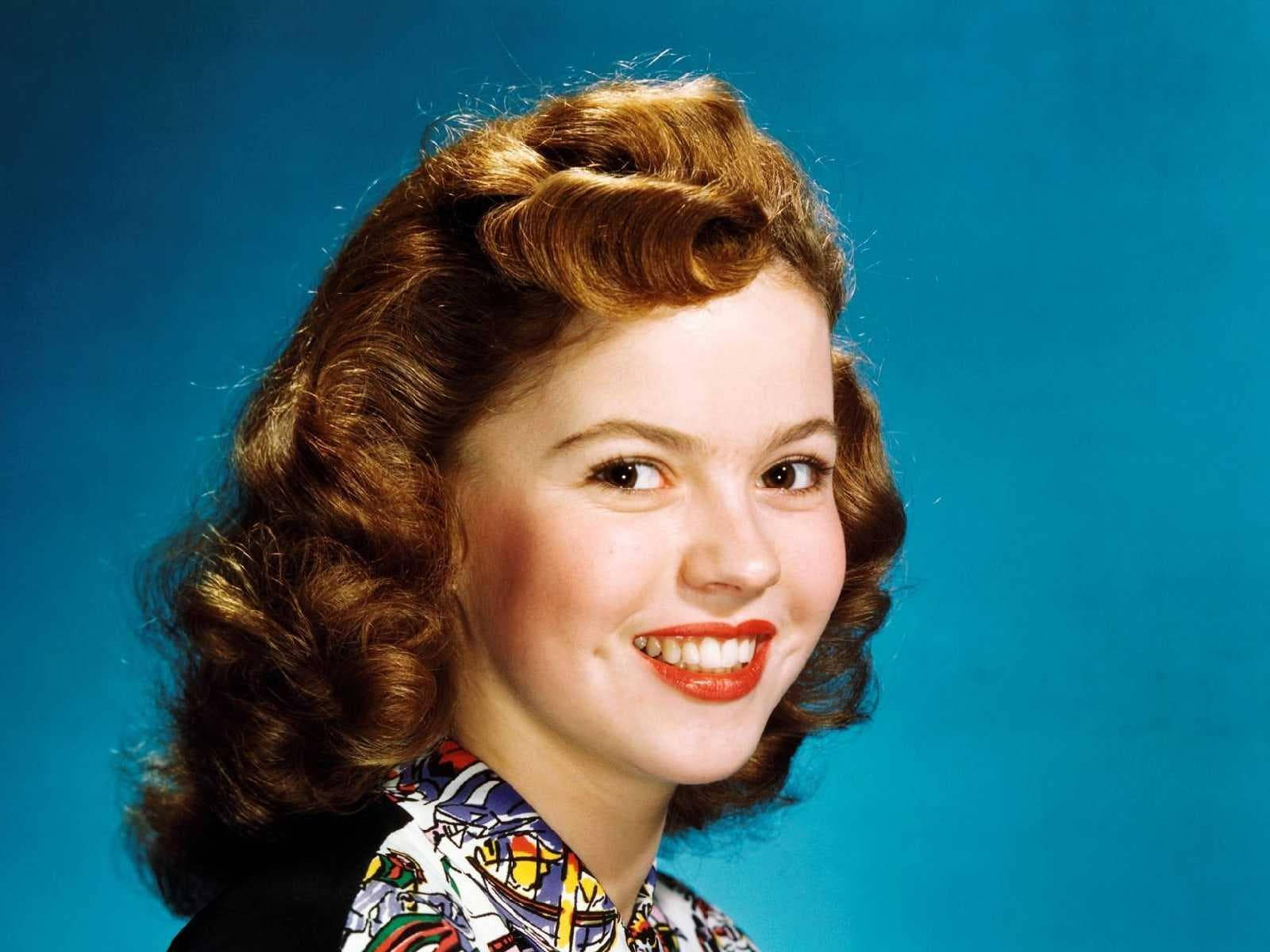 Shirley Temple, vintage studio portrait, smiling young woman, HD Desktop Wallpaper