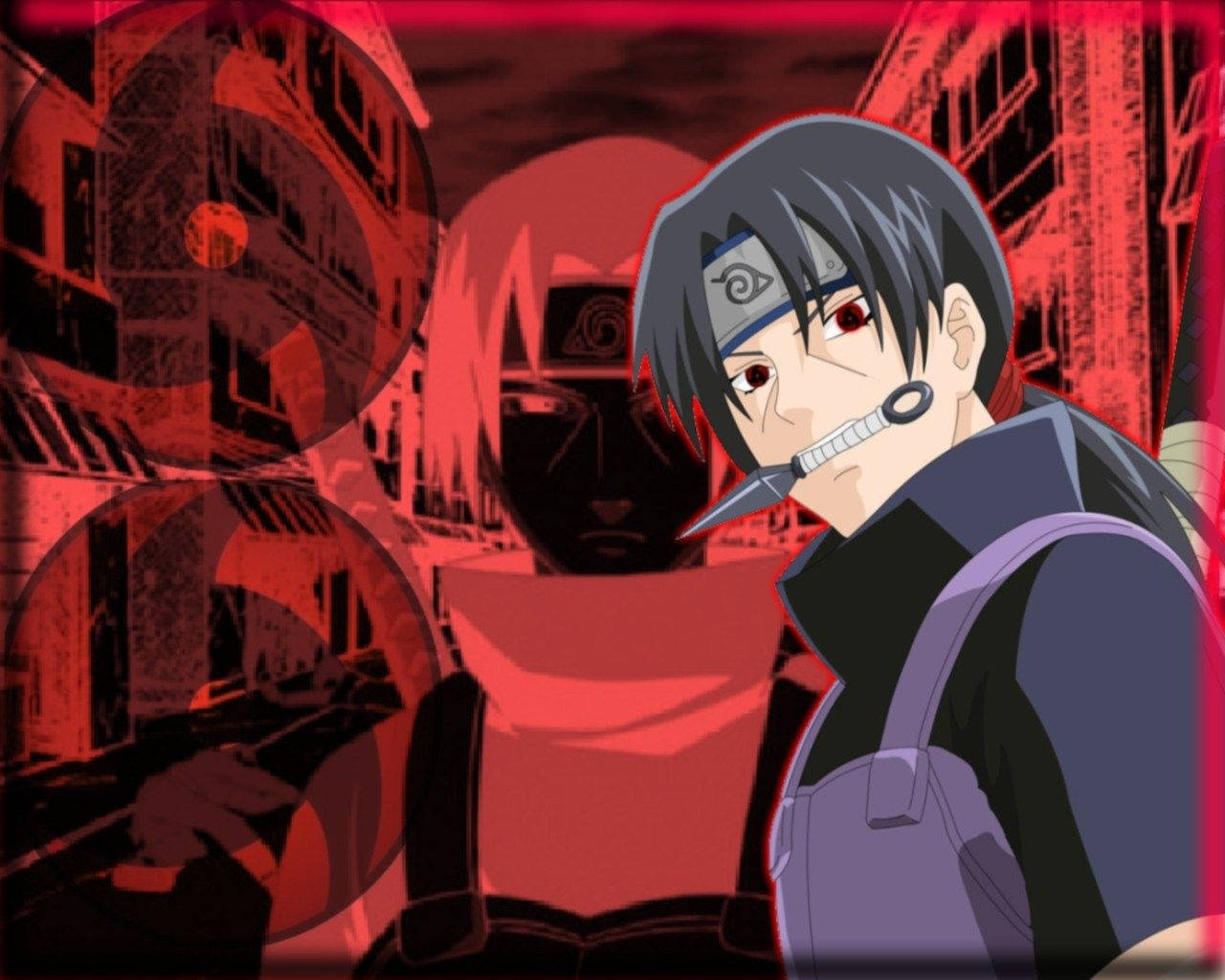 Shisui Uchiha, red eyes, dark hair, HD Desktop Wallpaper