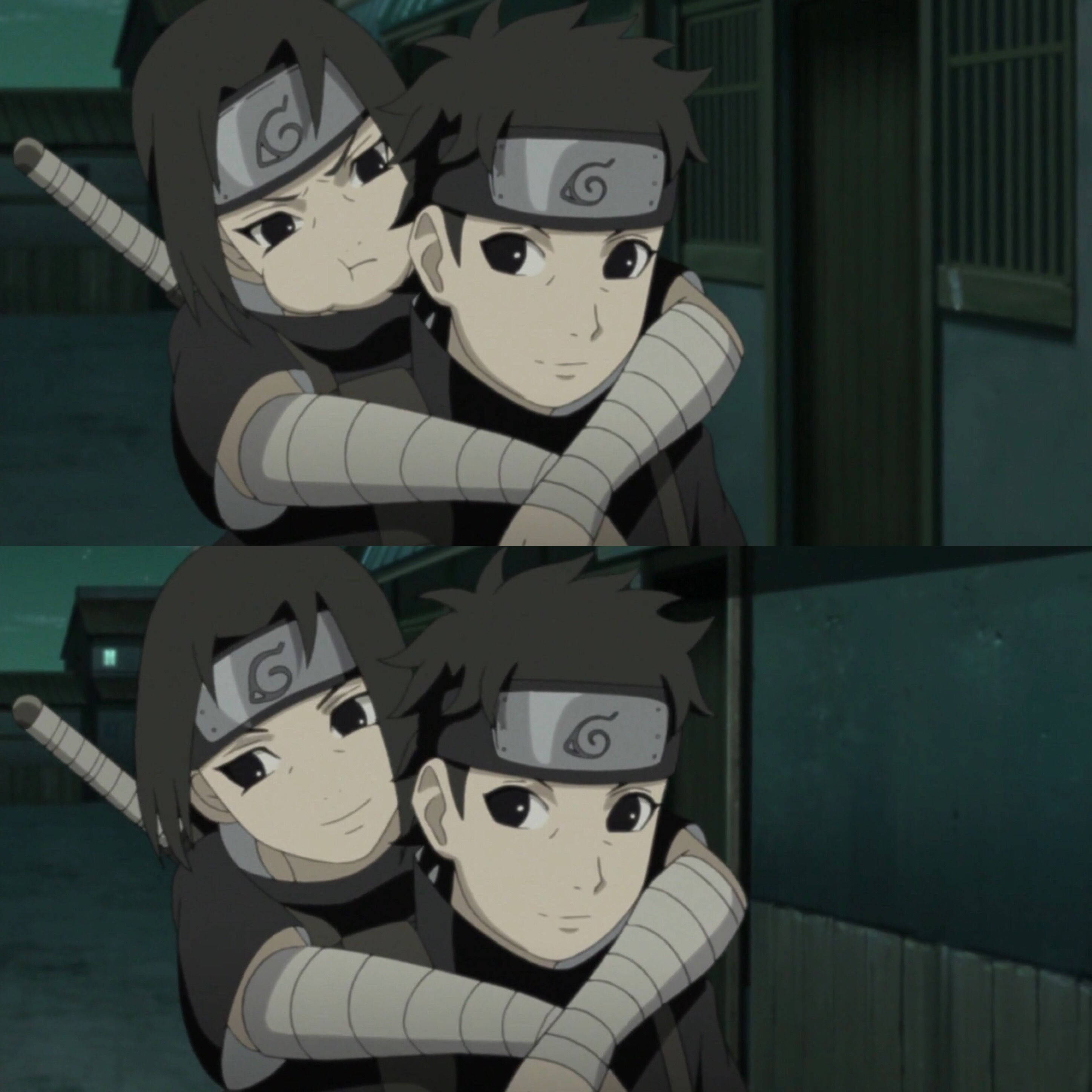 Shisui Uchiha, anime ninja kids, dimly lit alleyway, 2K Desktop Wallpaper