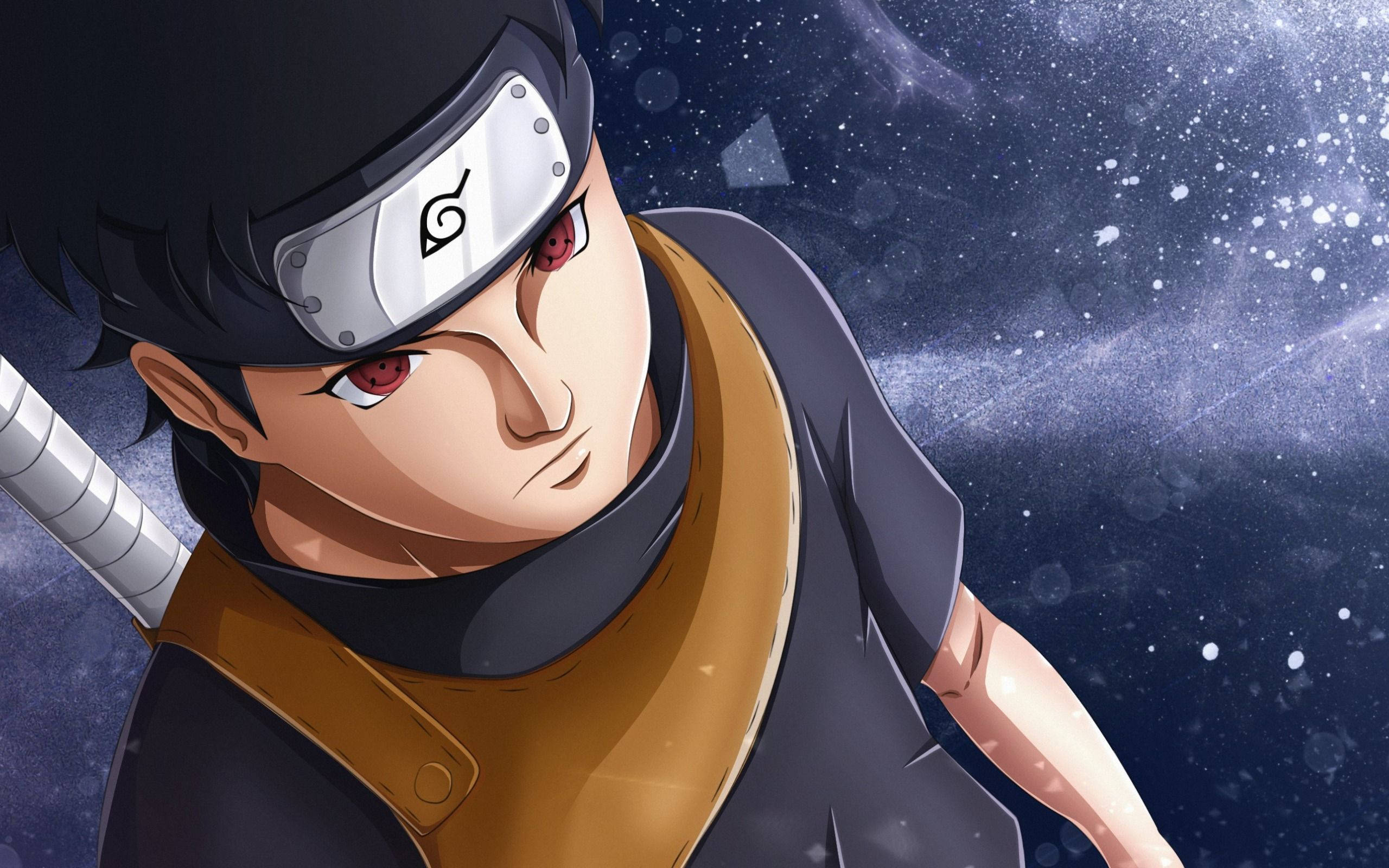 Shisui Uchiha, red eyes, headband, 2K Desktop Wallpaper