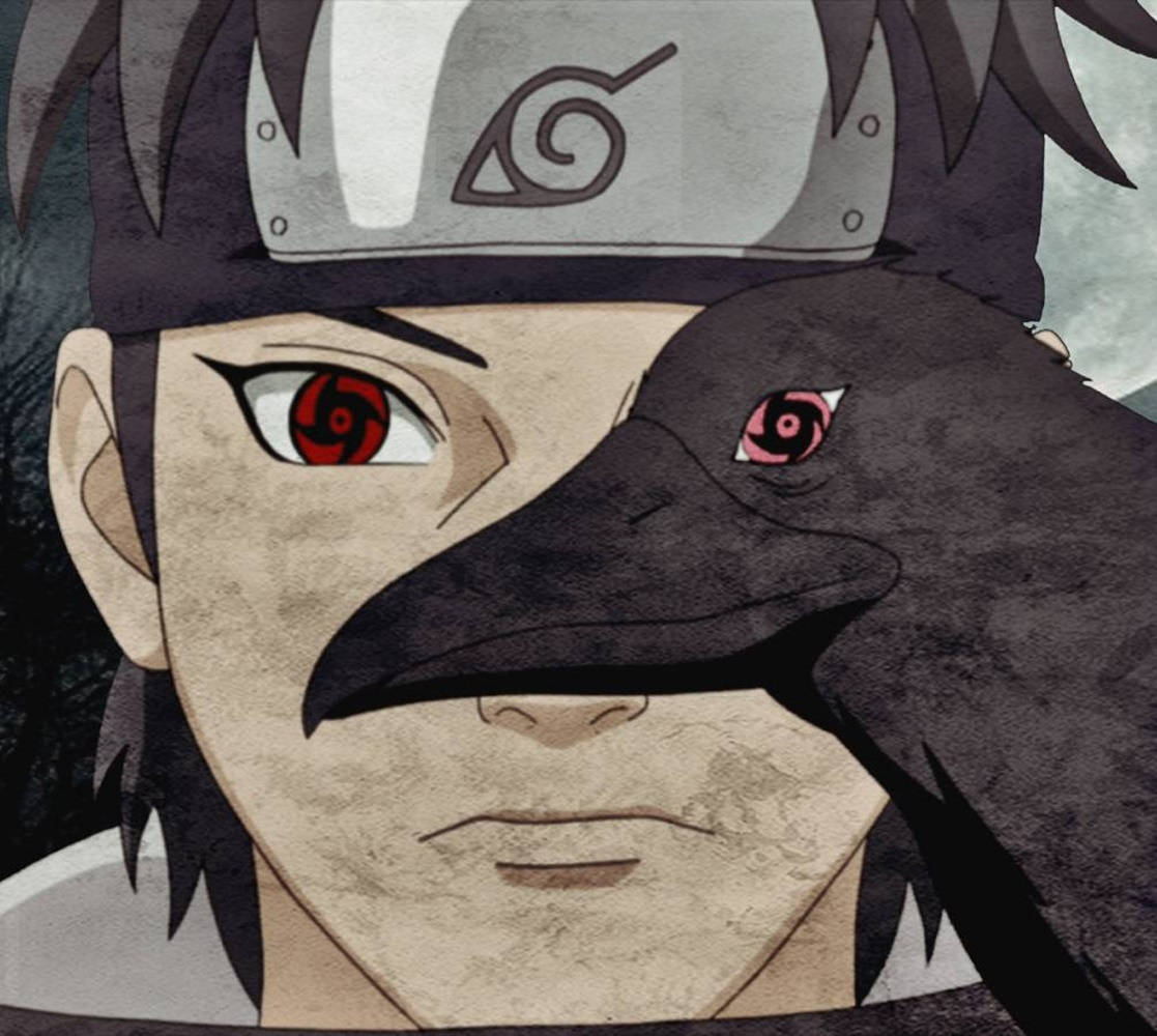 Shisui Uchiha, red tomoe eyes, crow, SD Desktop Wallpaper