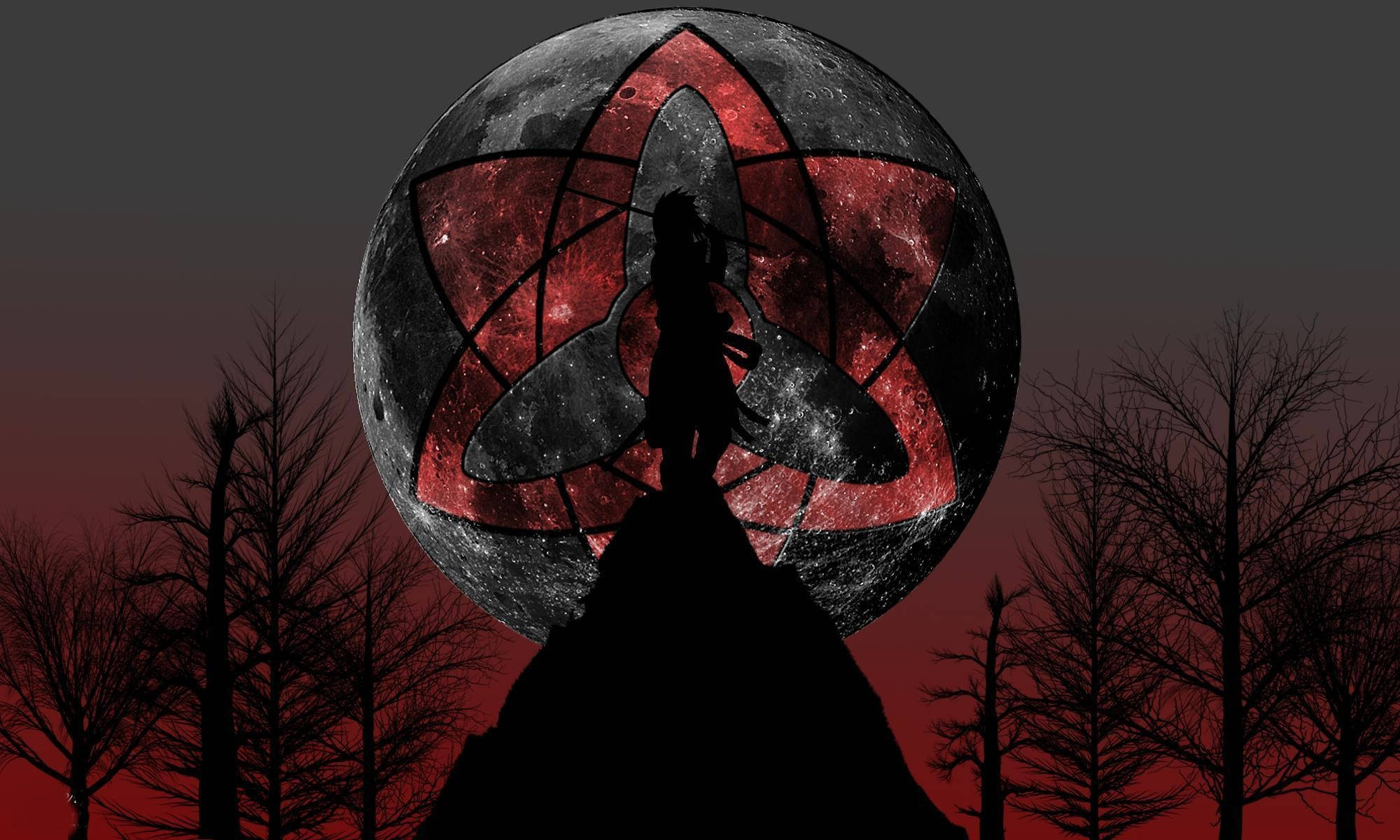 Shisui Uchiha, Hidden Leaf Village, red spiral symbol, Full HD Desktop Wallpaper