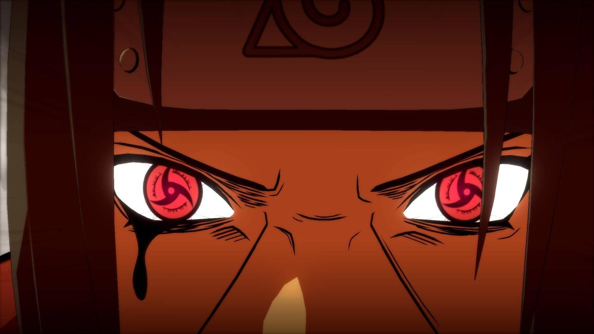 Shisui Uchiha, red eyes, spiral patterns, Full HD Desktop Wallpaper