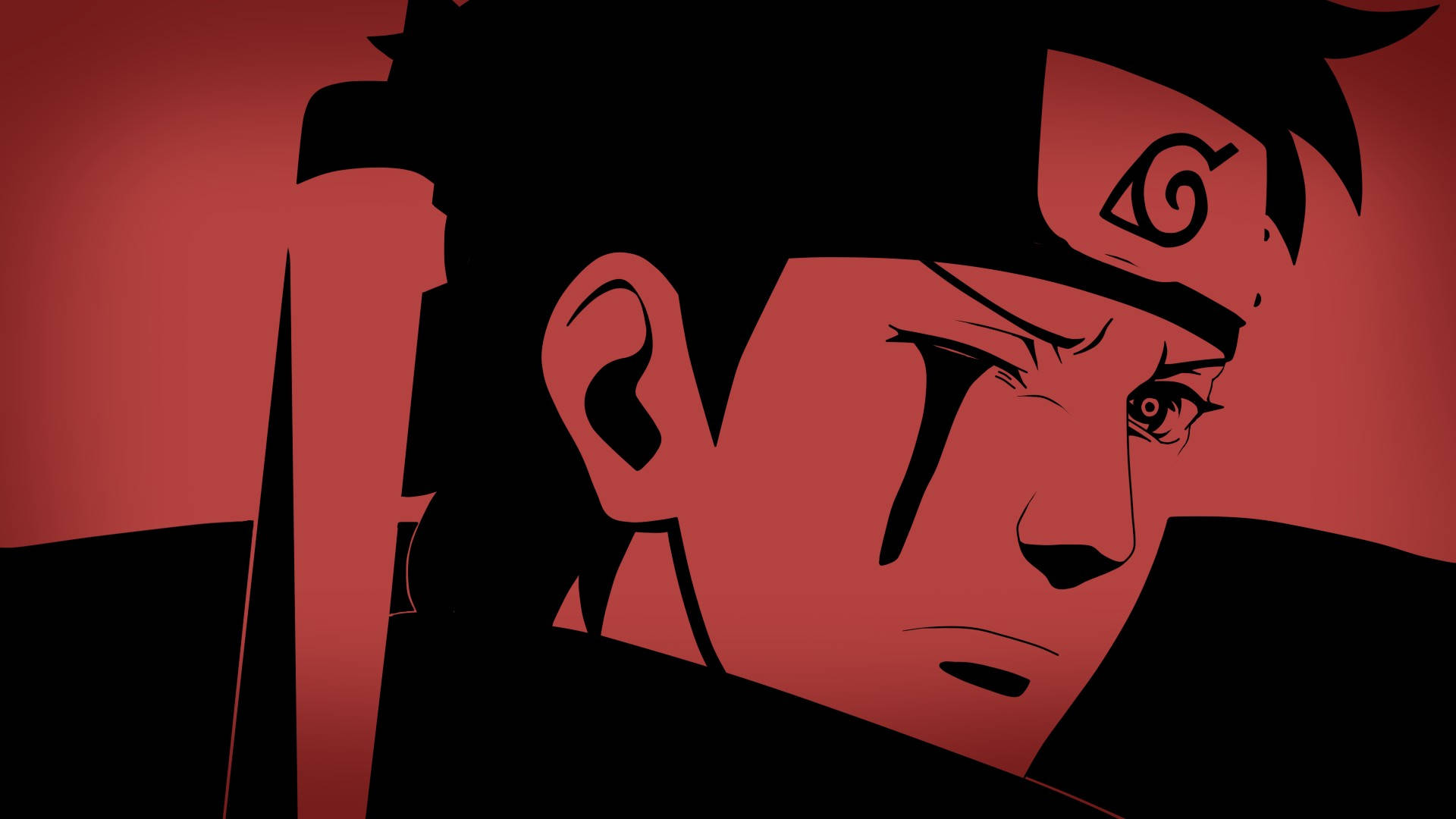 Shisui, red headband, tear streaks, Full HD Desktop Wallpaper