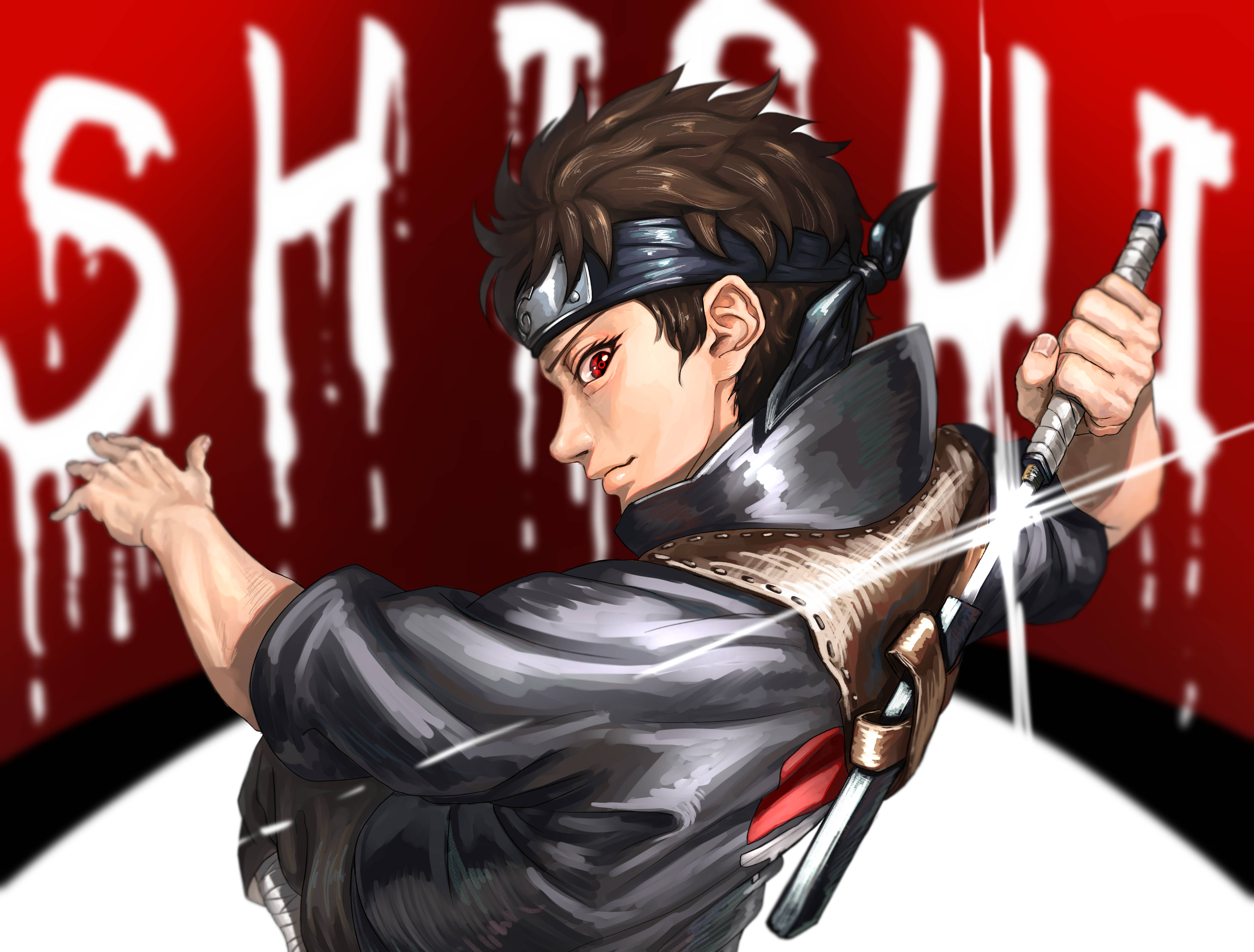 Shisui, anime ninja, red eyes, 4K Desktop Wallpaper